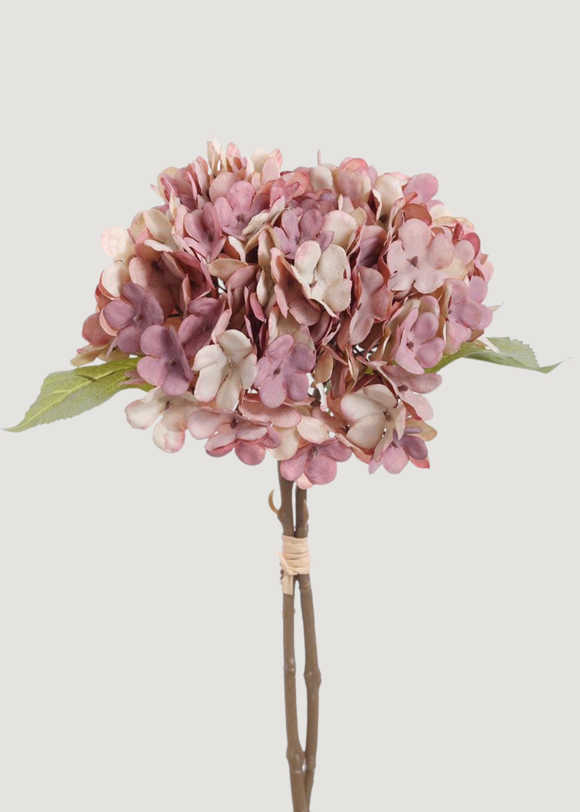 Fake Pink Hydrangea Flower Bundle 