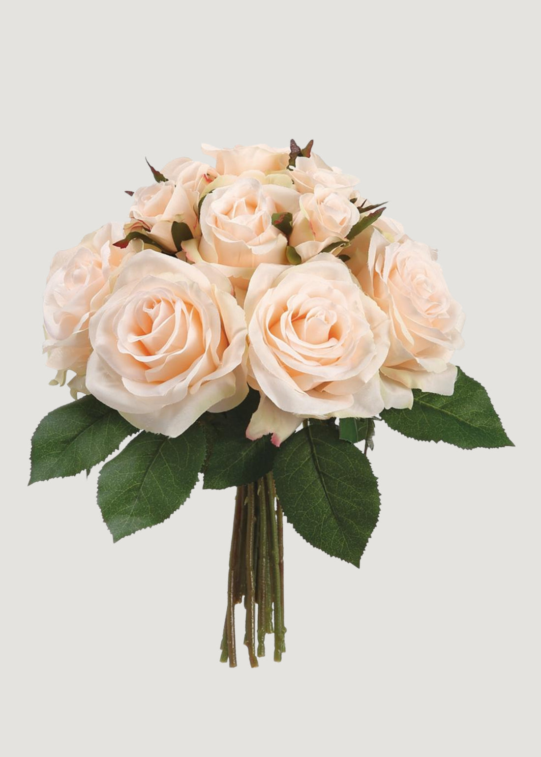 Artificial Peach Cream Rose Bouquet