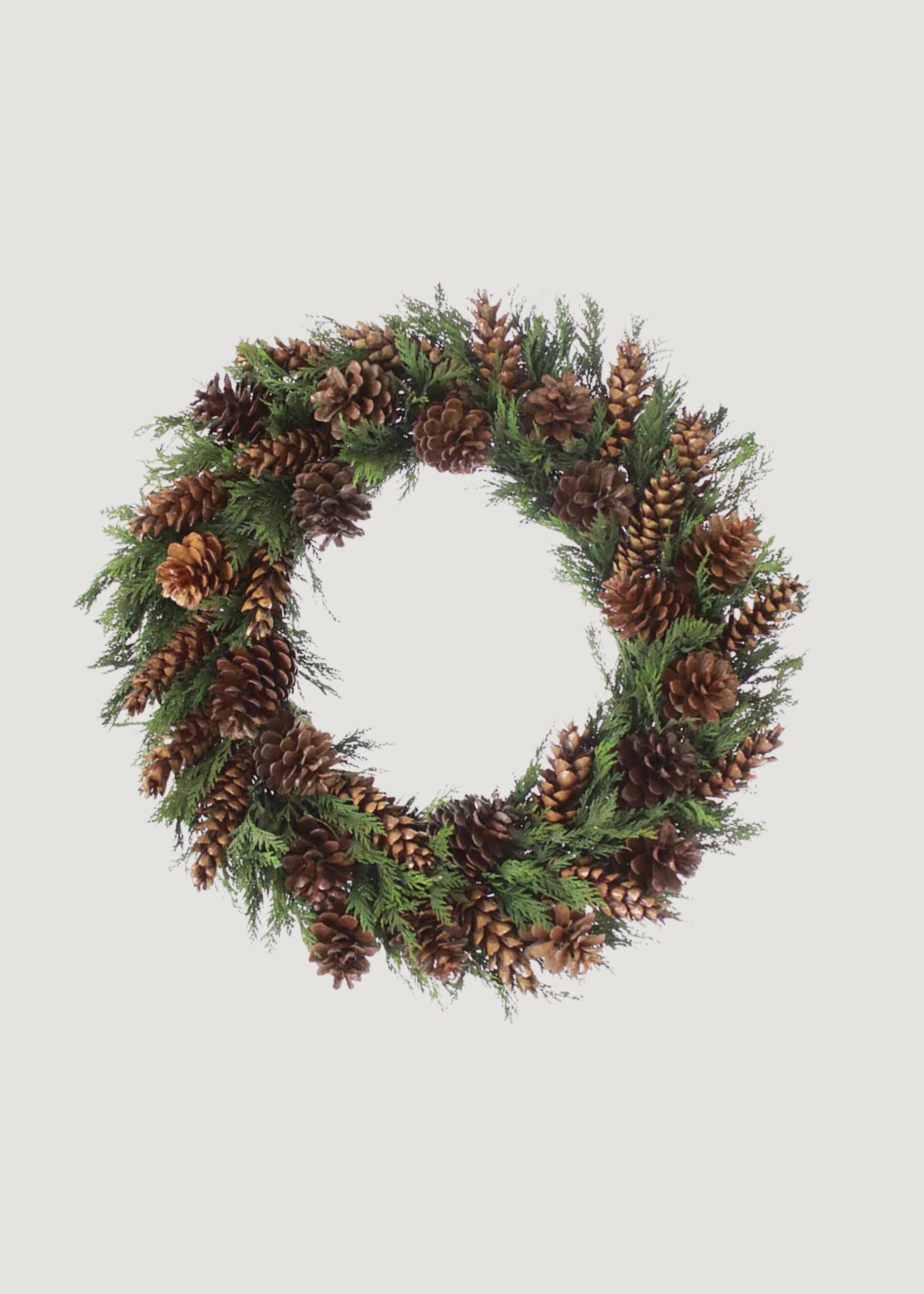 Preserved Cedar and Pine Cone Wreath