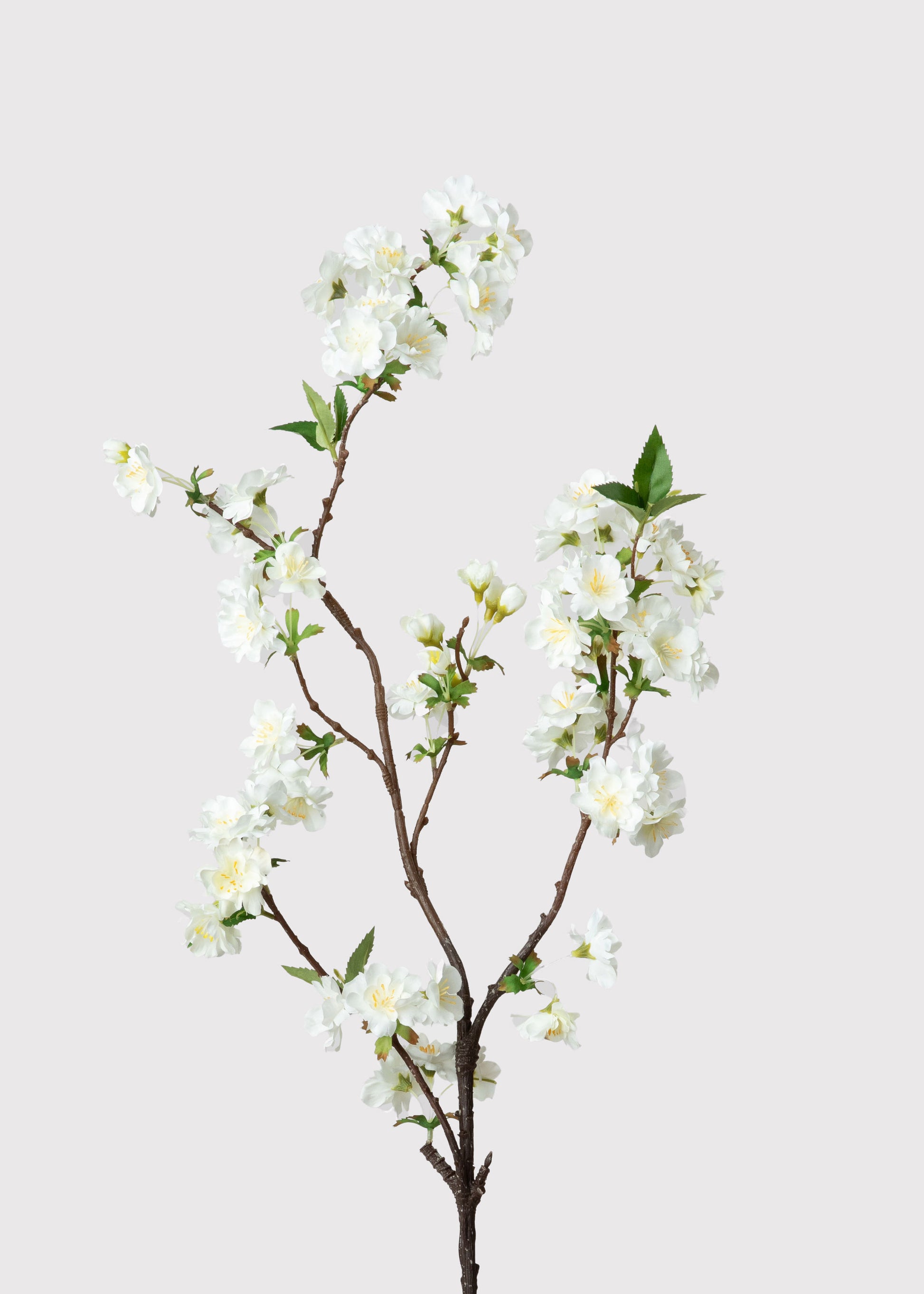 Cream White Artificial Cherry Blossom Branch - 36"