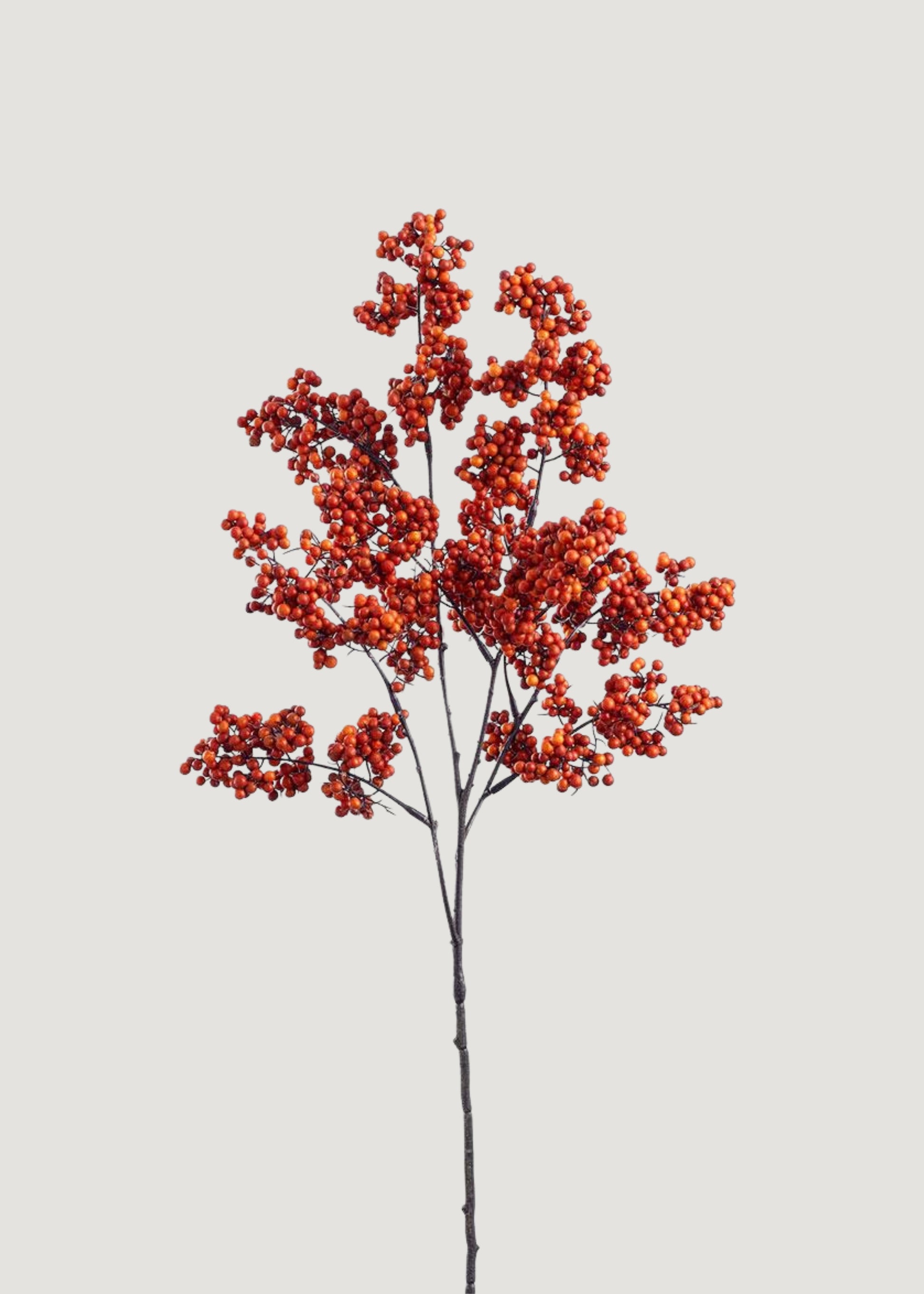 Artificial Berry Branch in Autumn Burnt Orange 