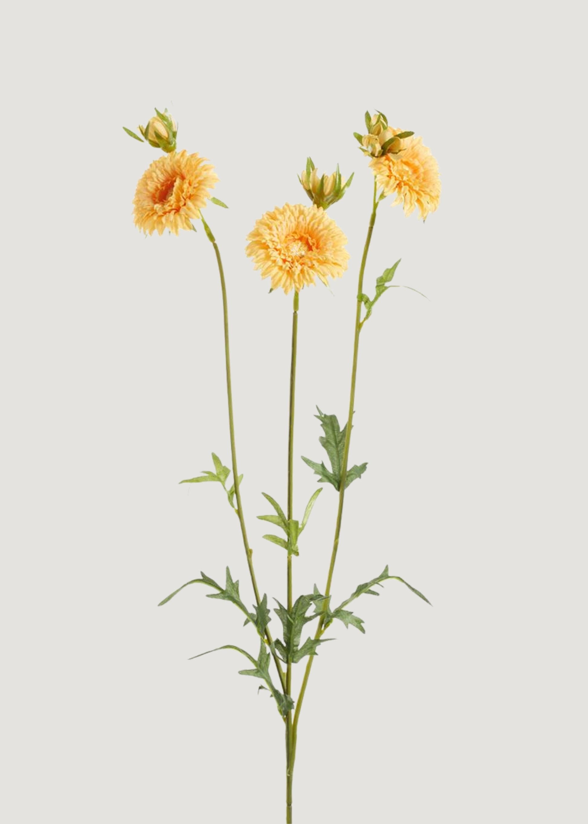 Artificial Gerbera Daisy Flower Spray in Yellow 