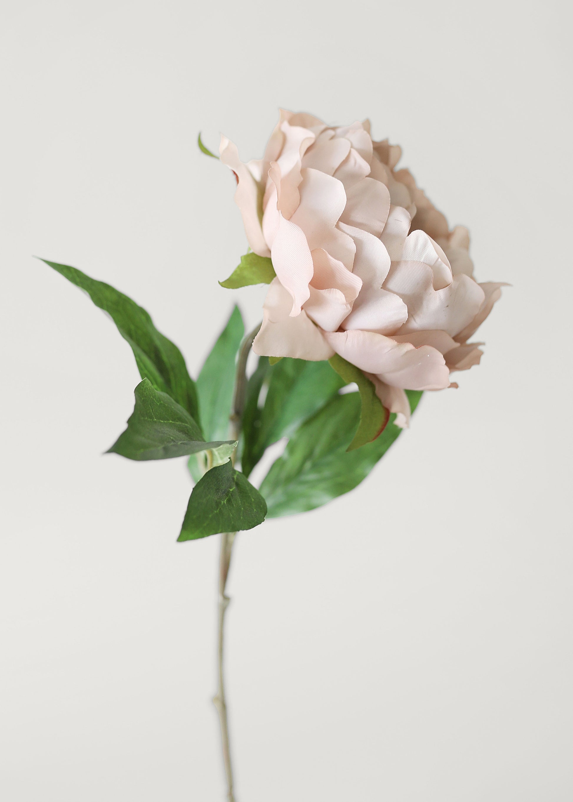 Taupe Mauve Artificial Peony Flower Stem