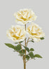 Bundle of 3 Ivory Artificial Roses
