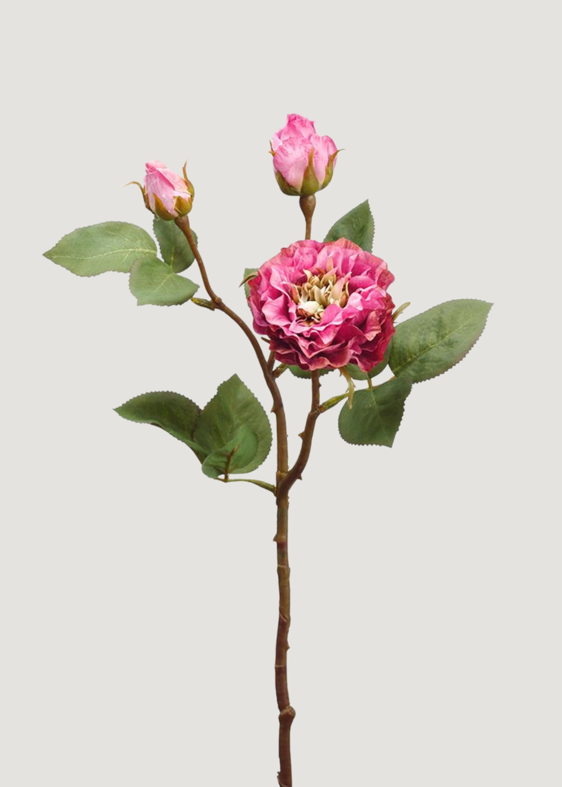 Fuchsia Artificial Blooming Rose Spray 