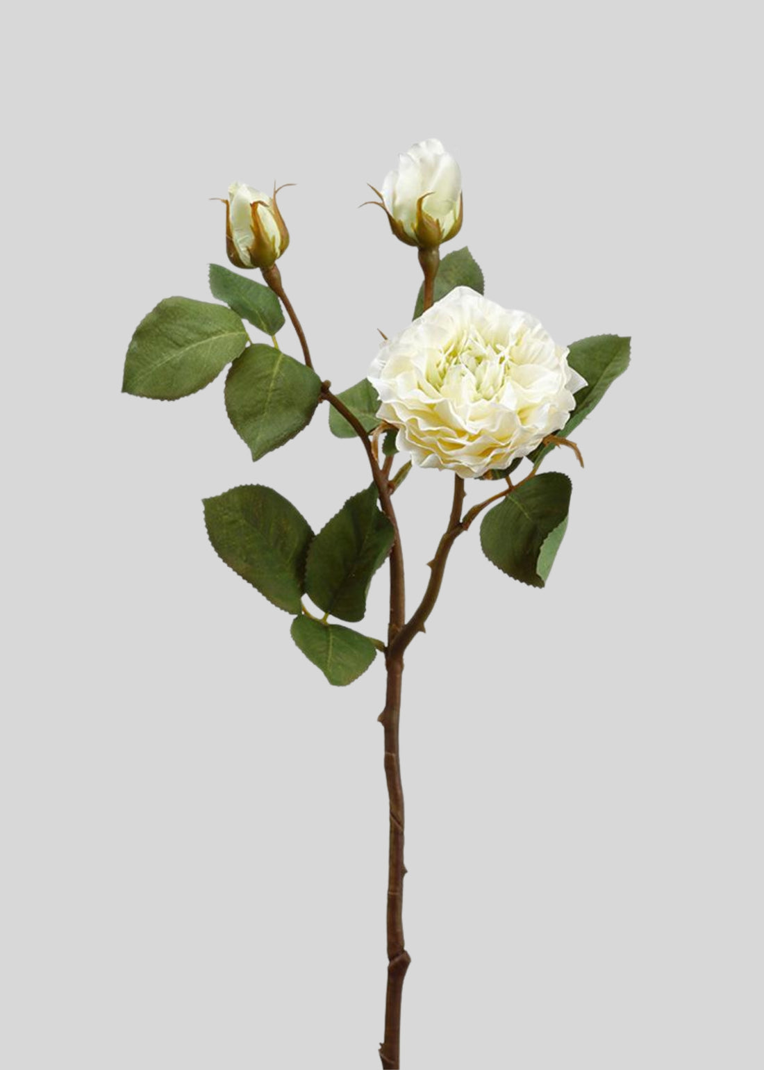Artificial Blooming Rose Spray in Cream