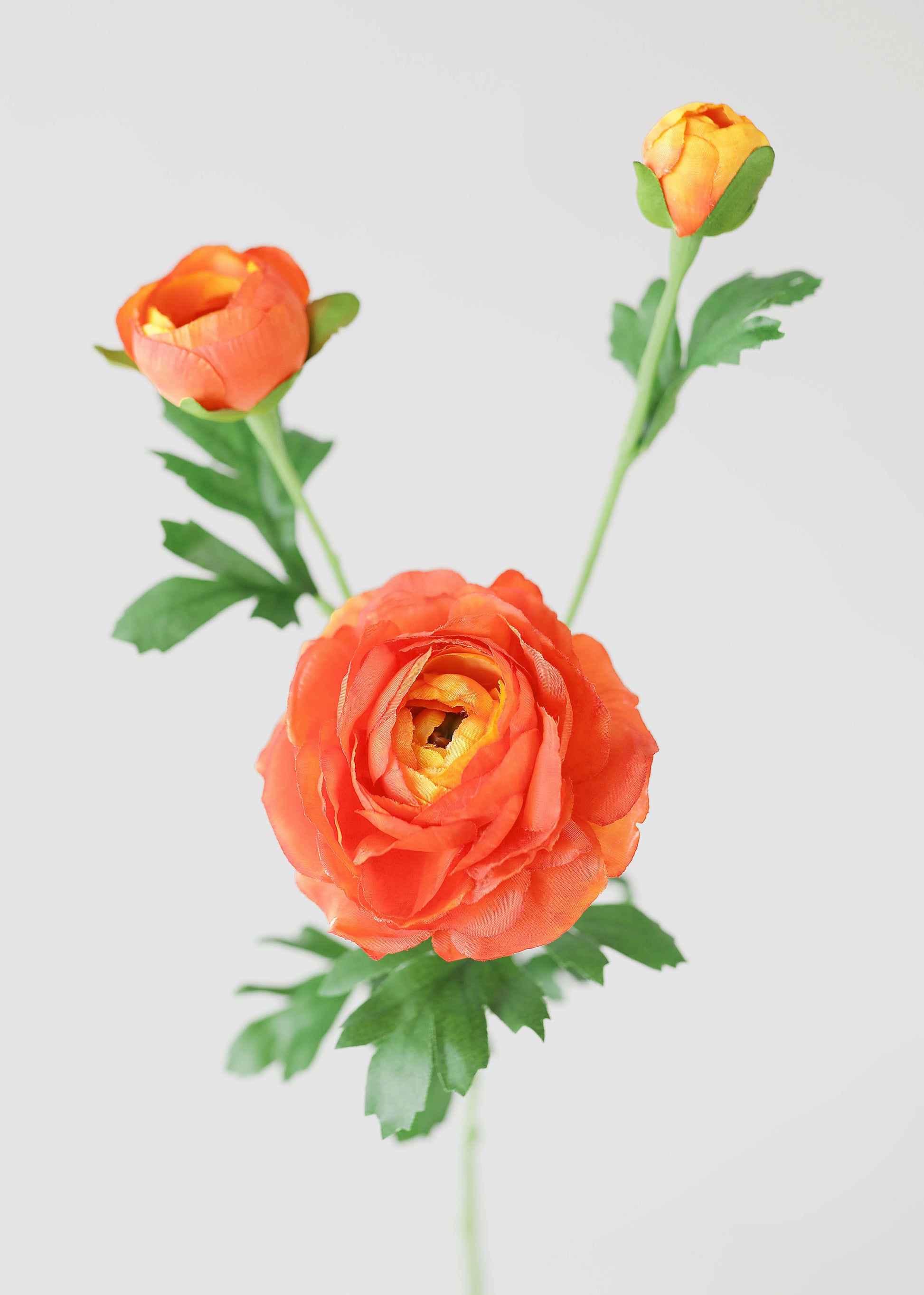 Faux Ranunculus in Orange
