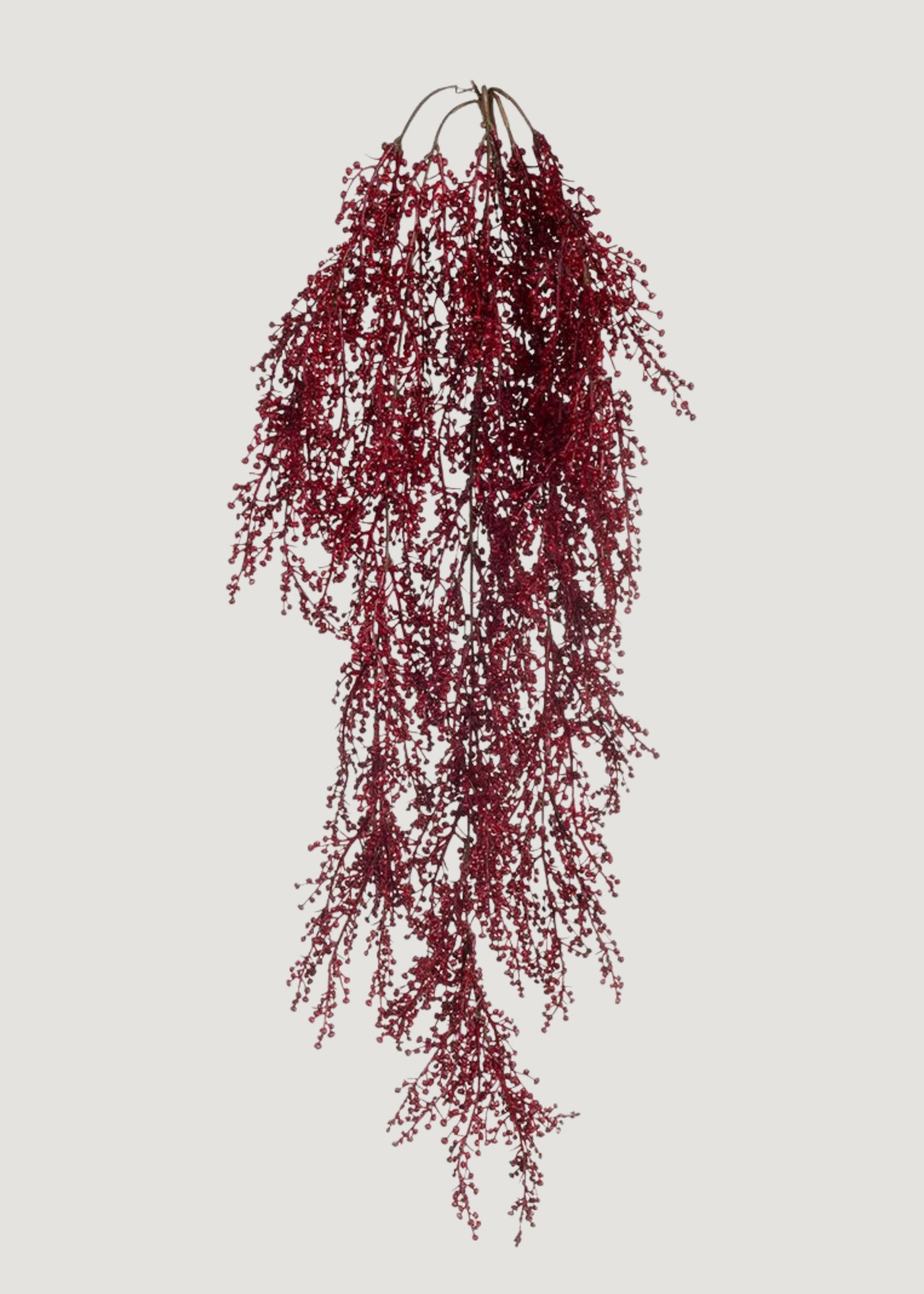 Burgundy Fake Sedum Hanging Succulent Bush