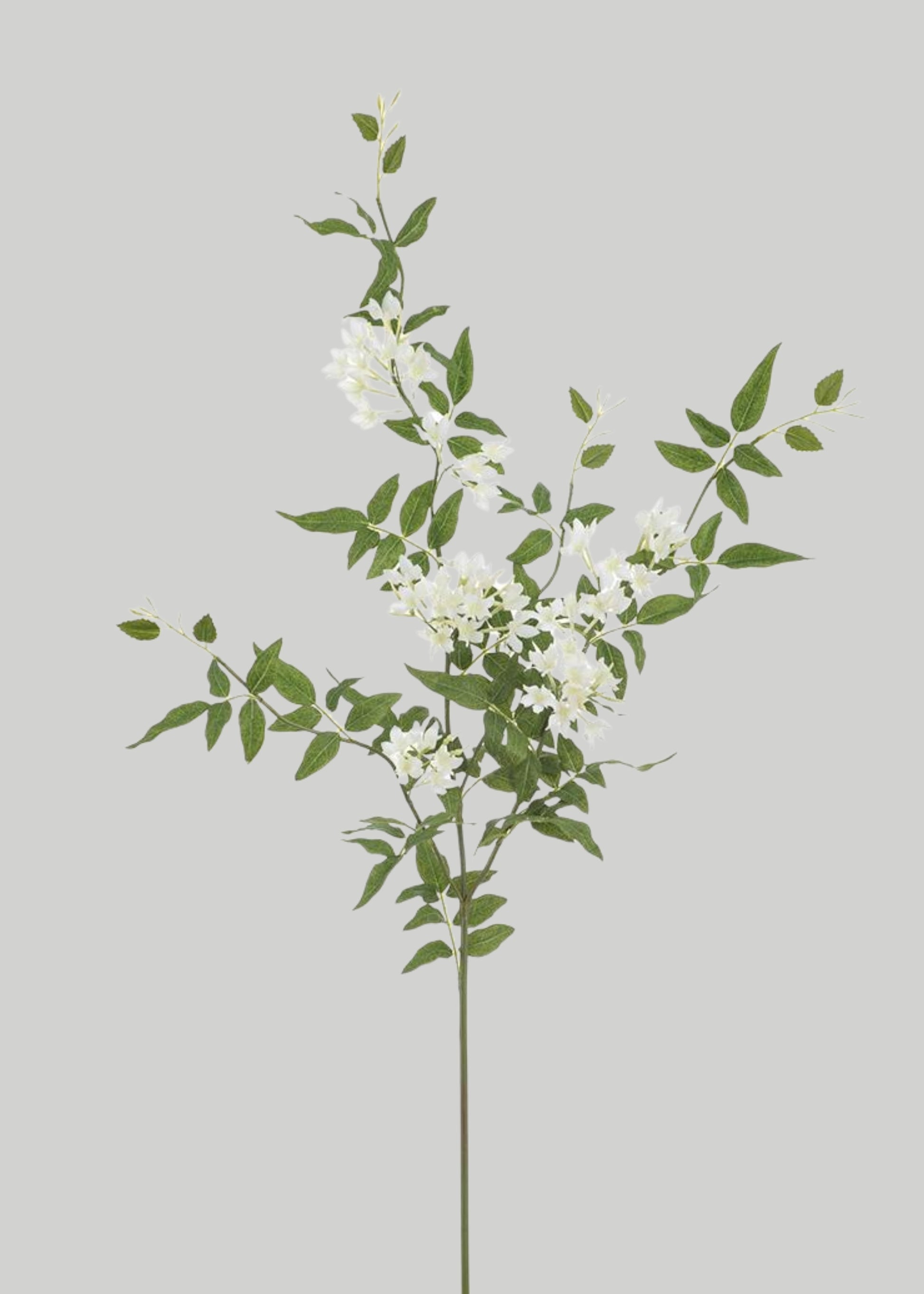 Tropical Fake Stephanotis Blooming Flower Branch in Whit