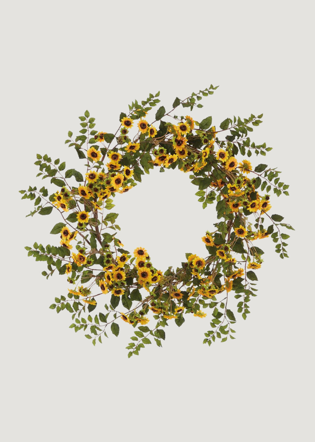 Yellow Artificial Sunflower Wreath