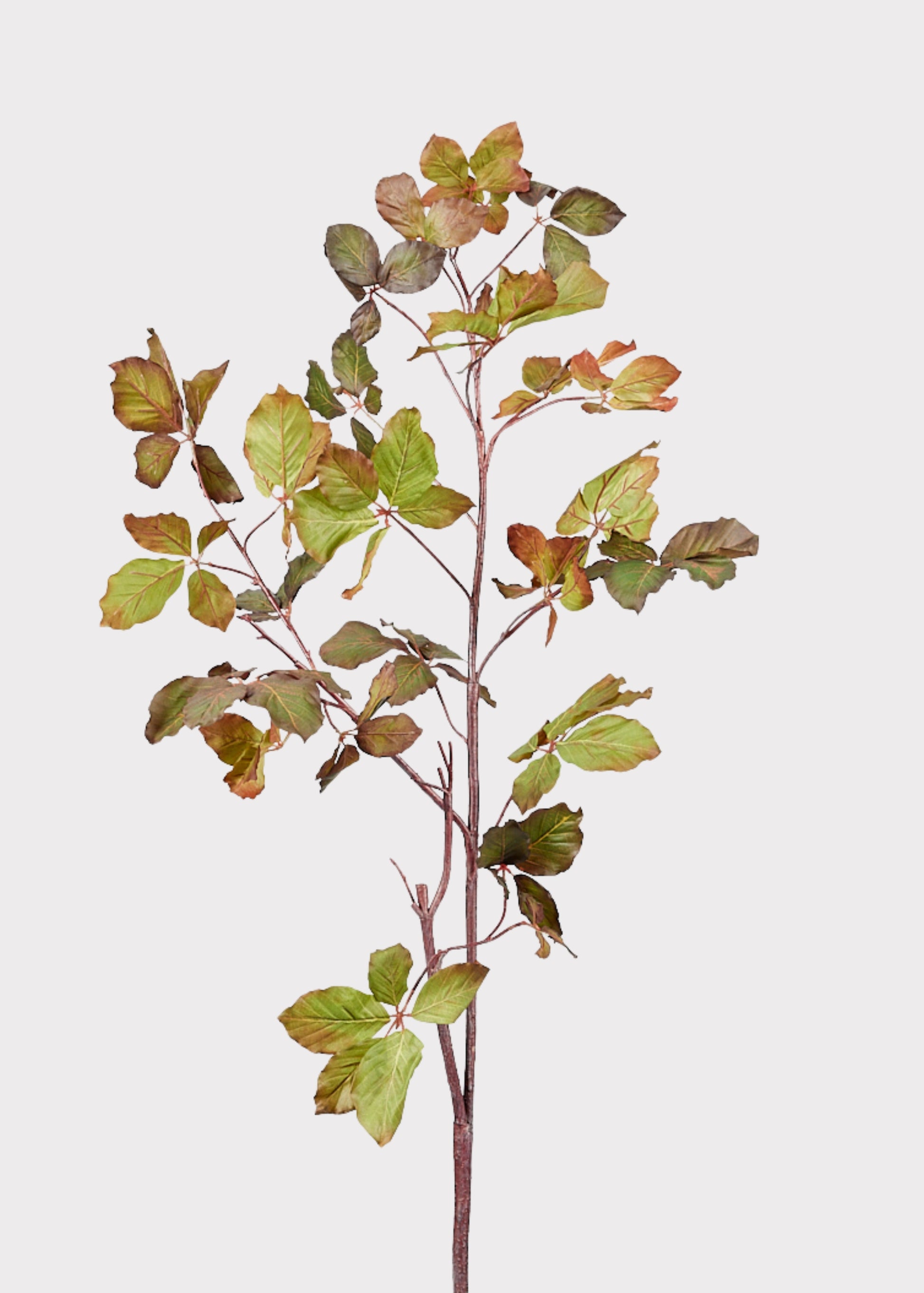 Afloral Burgundy Green Tall Faux Leaves Branch