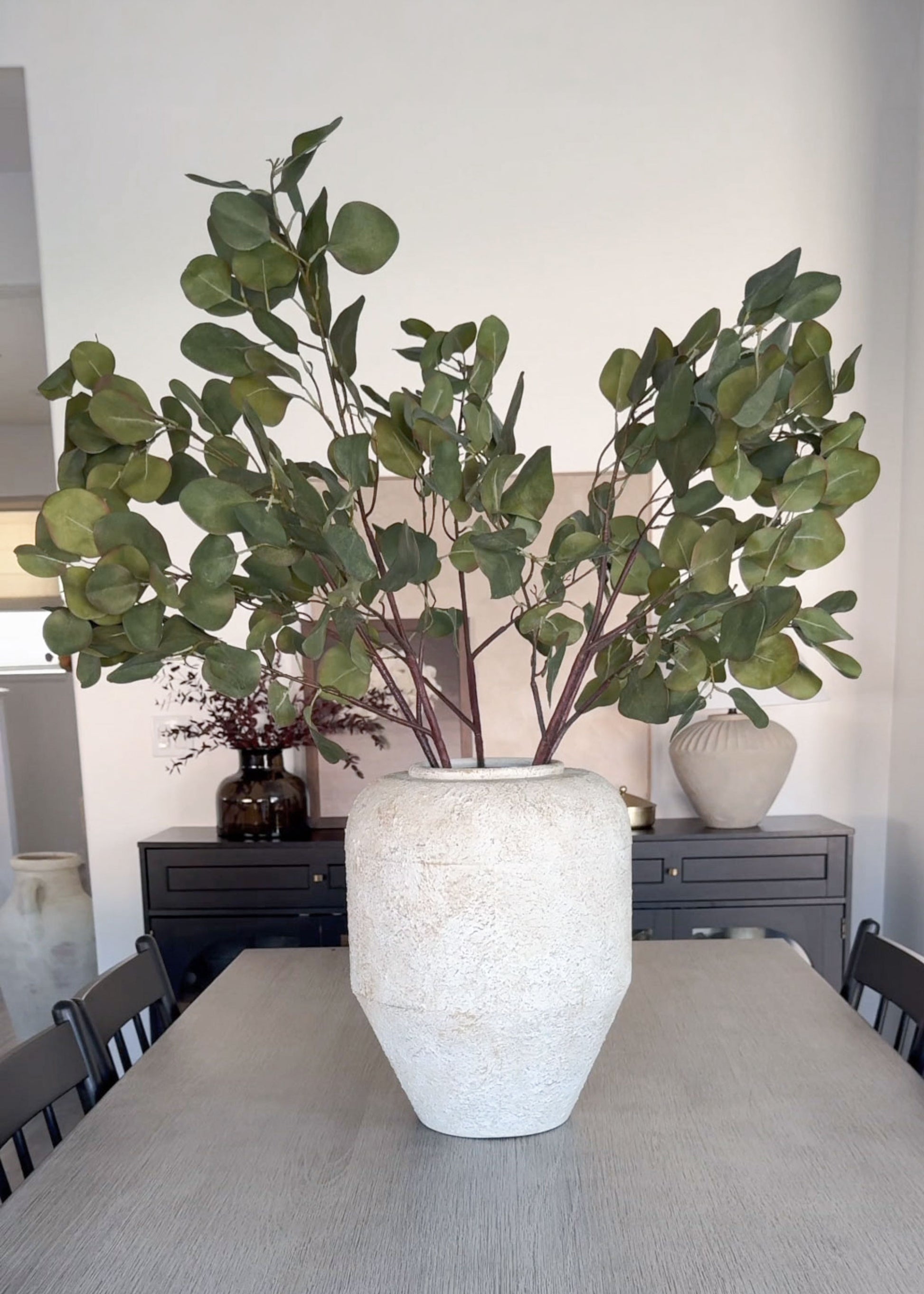 Faux Silver Dollar Eucalyptus Branch - 39"