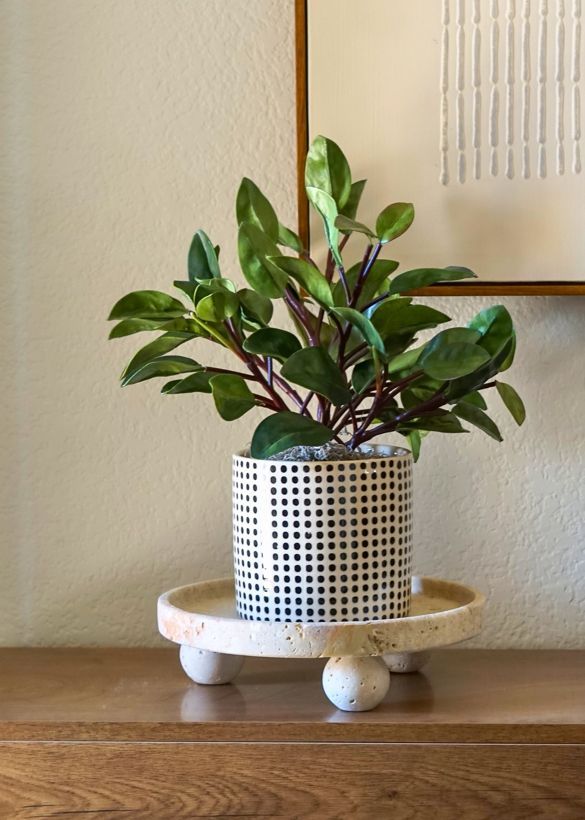  Artificial Peperomia Leaf Branch