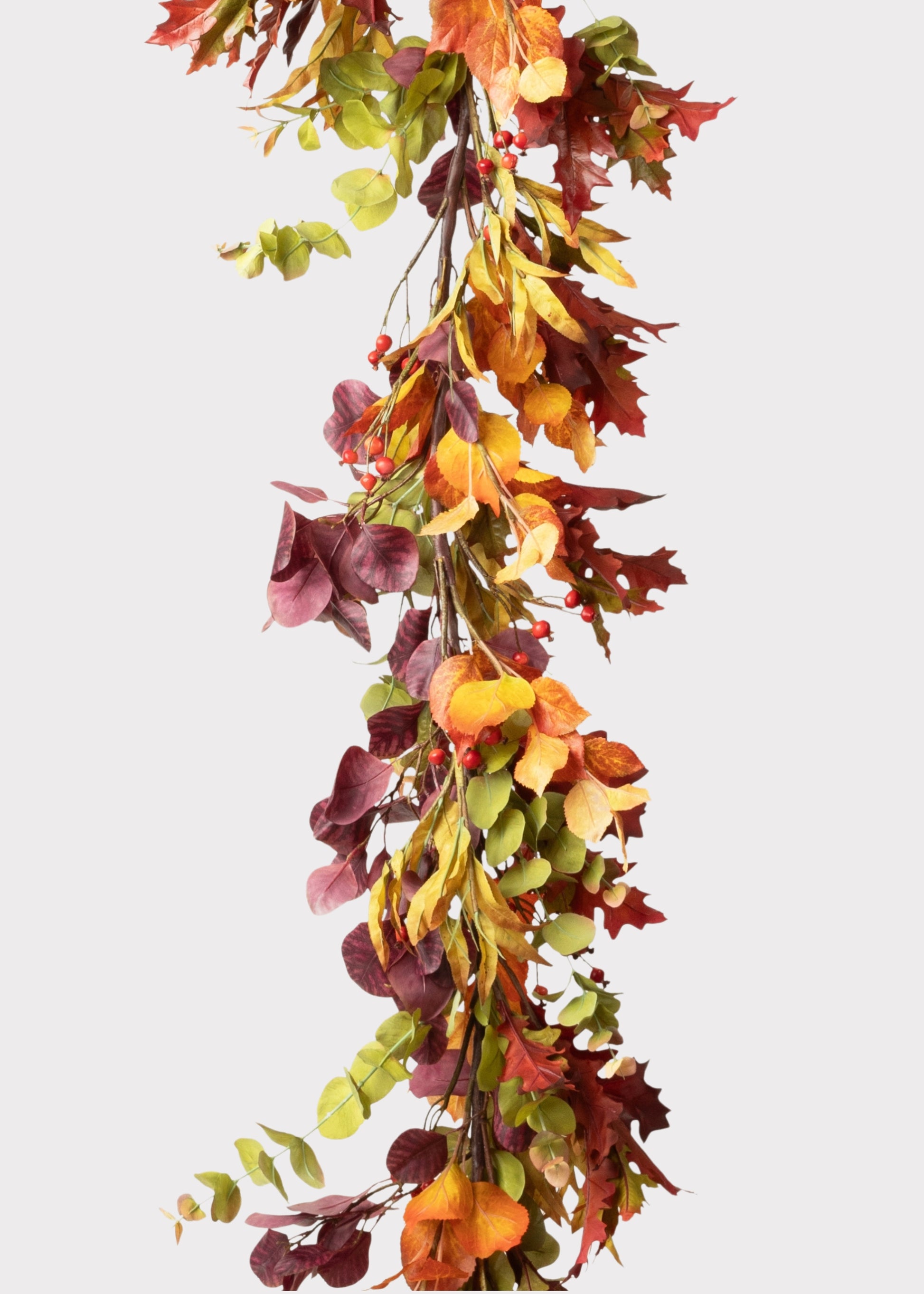 Fake Eucalyptus Garland in Fall Colors