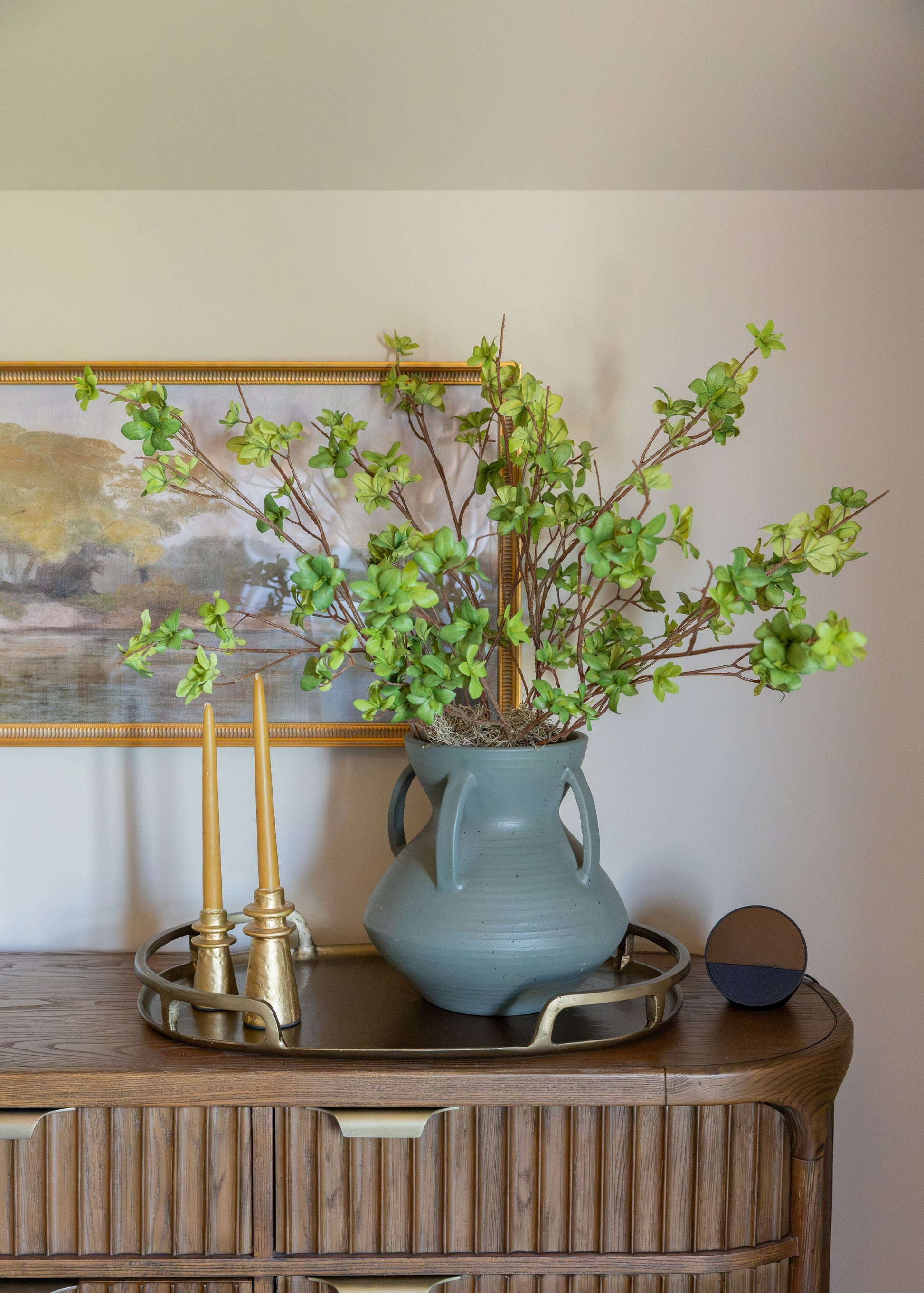 Tall Artificial Young Leaf Branch - 43"