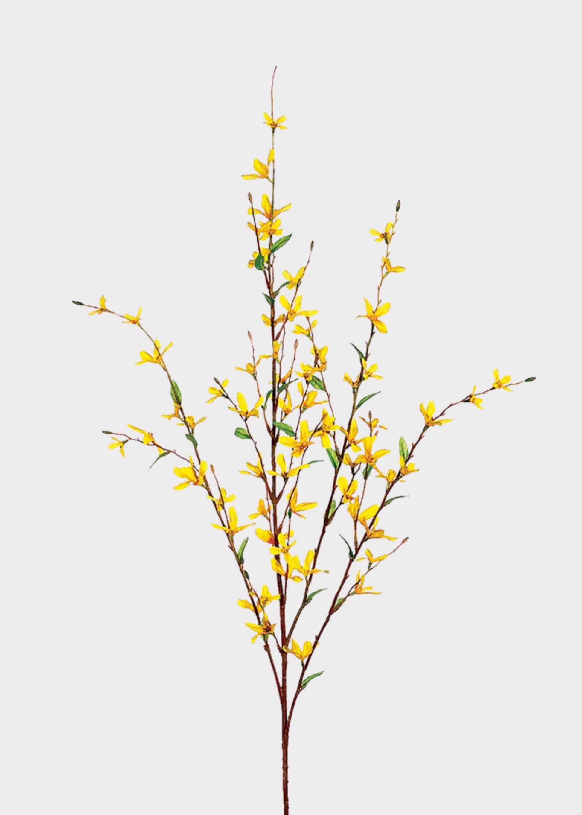 Yellow Artificial Flowers Forsythia Spray