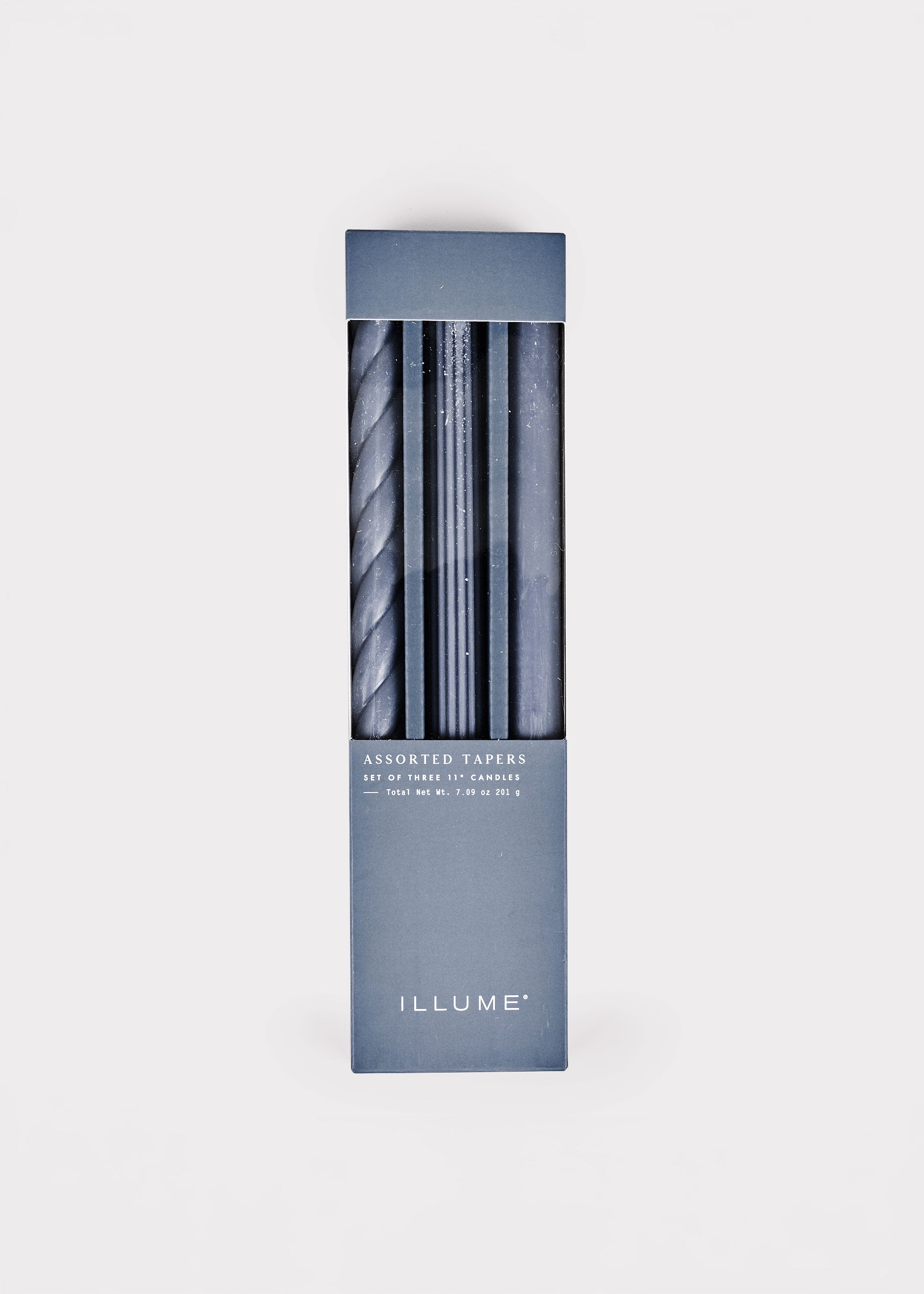 Home Dining Decor Navy Blue Taper Candle Set at Afloral