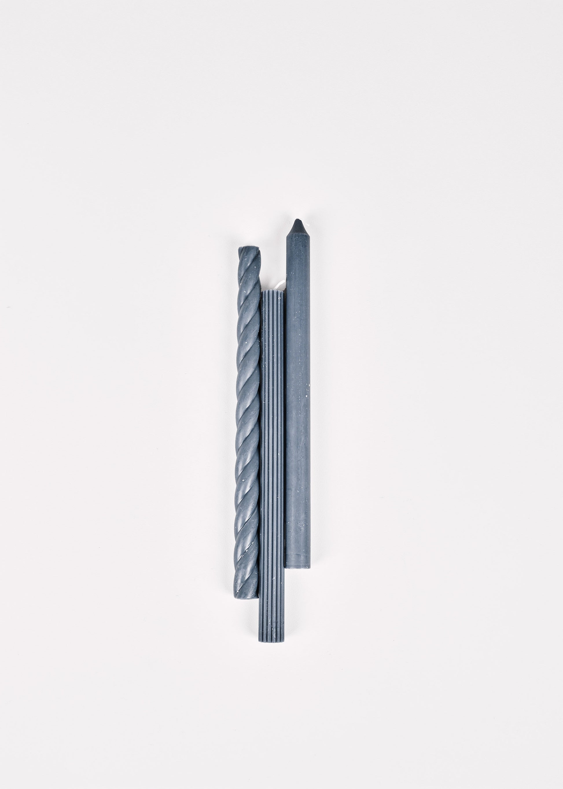 Afloral Set of Dinner Taper Candles in Navy Blue