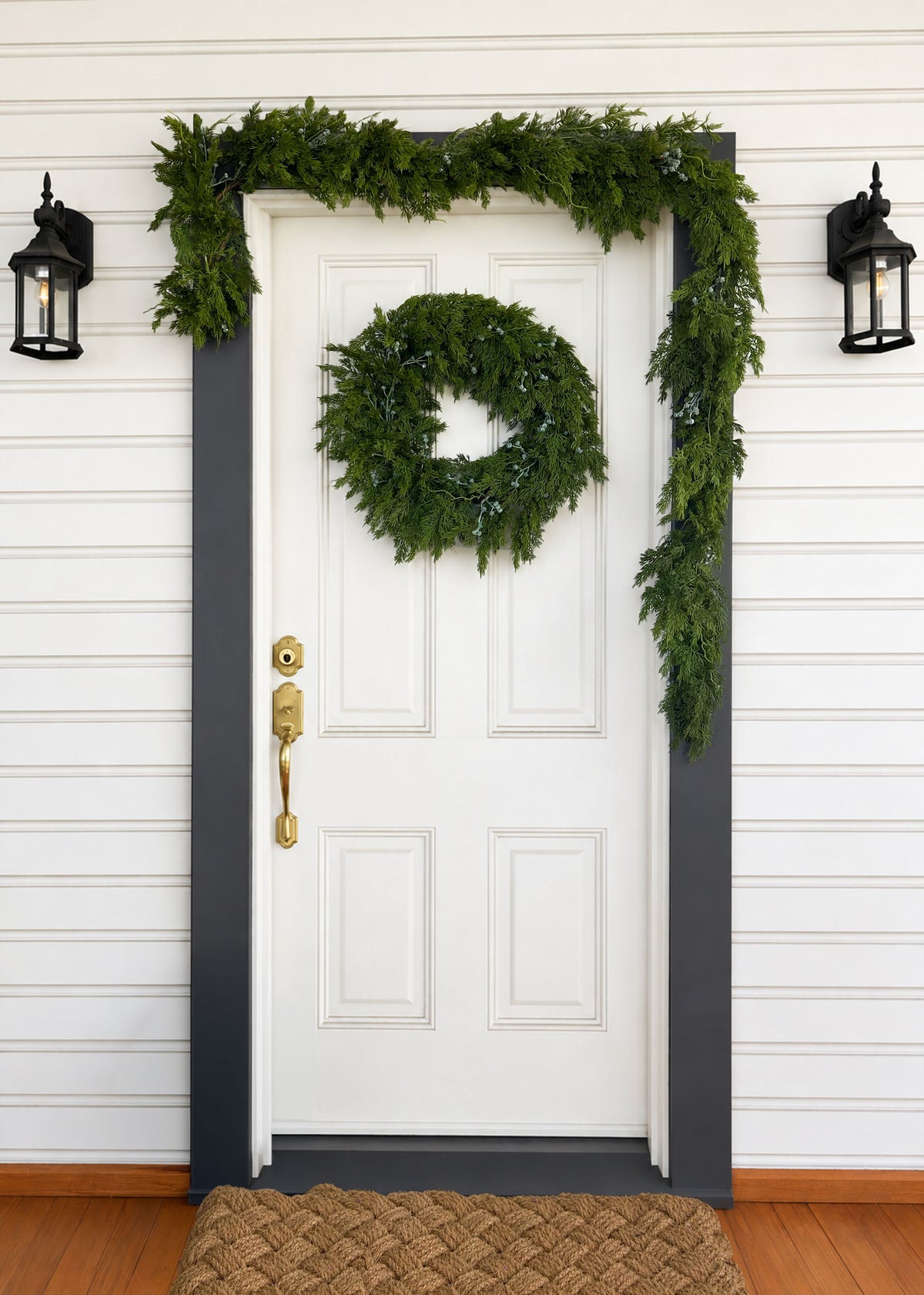 Juniper Door Wreath and Garland