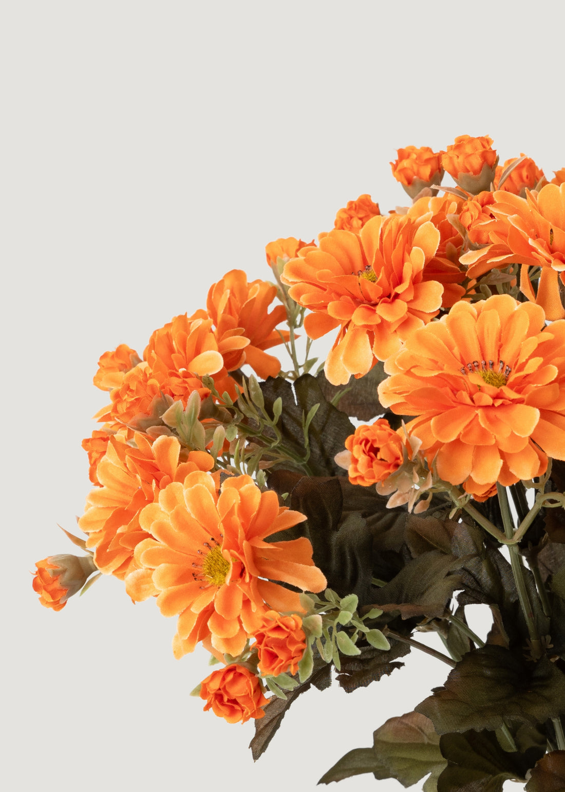 Close-up of Faux Orange Mums