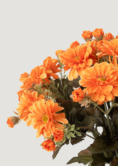 Close-up of Faux Orange Mums