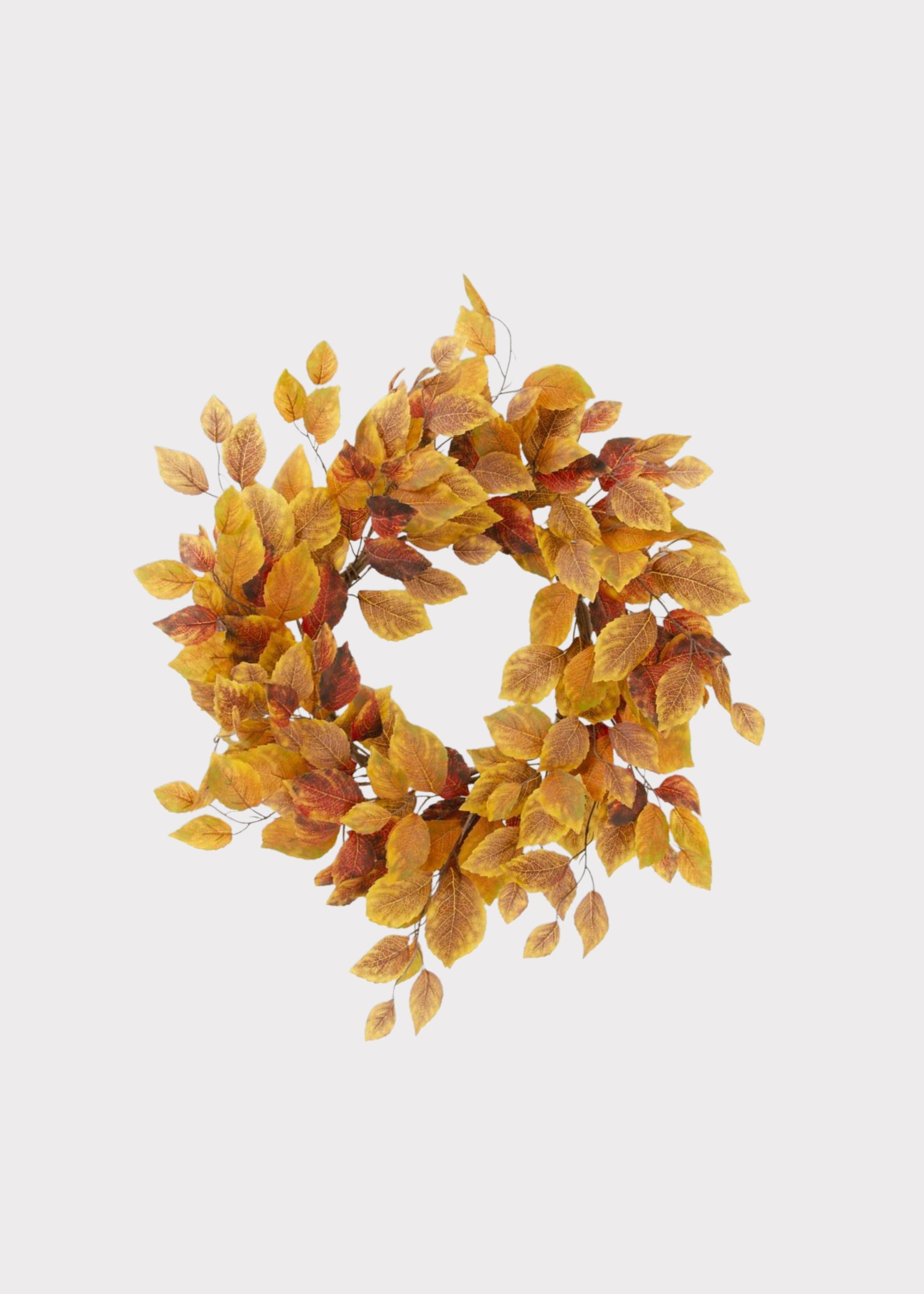 Yellow Artificial Birch Leaf Wreath