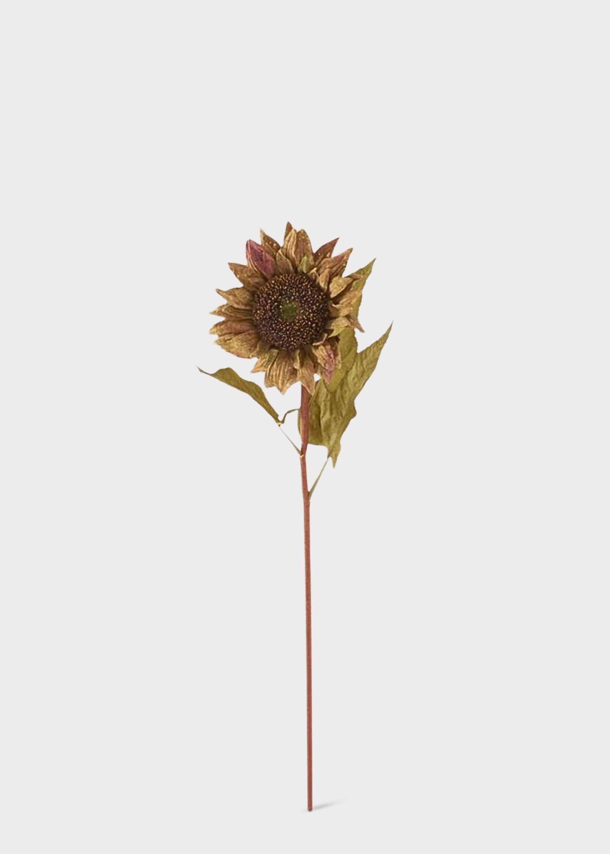 Mustard and Burgundy Artificial Sunflower 