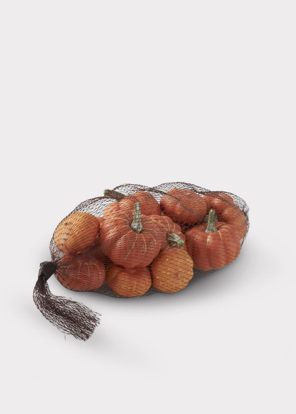 Small bag of faux pumpkins
