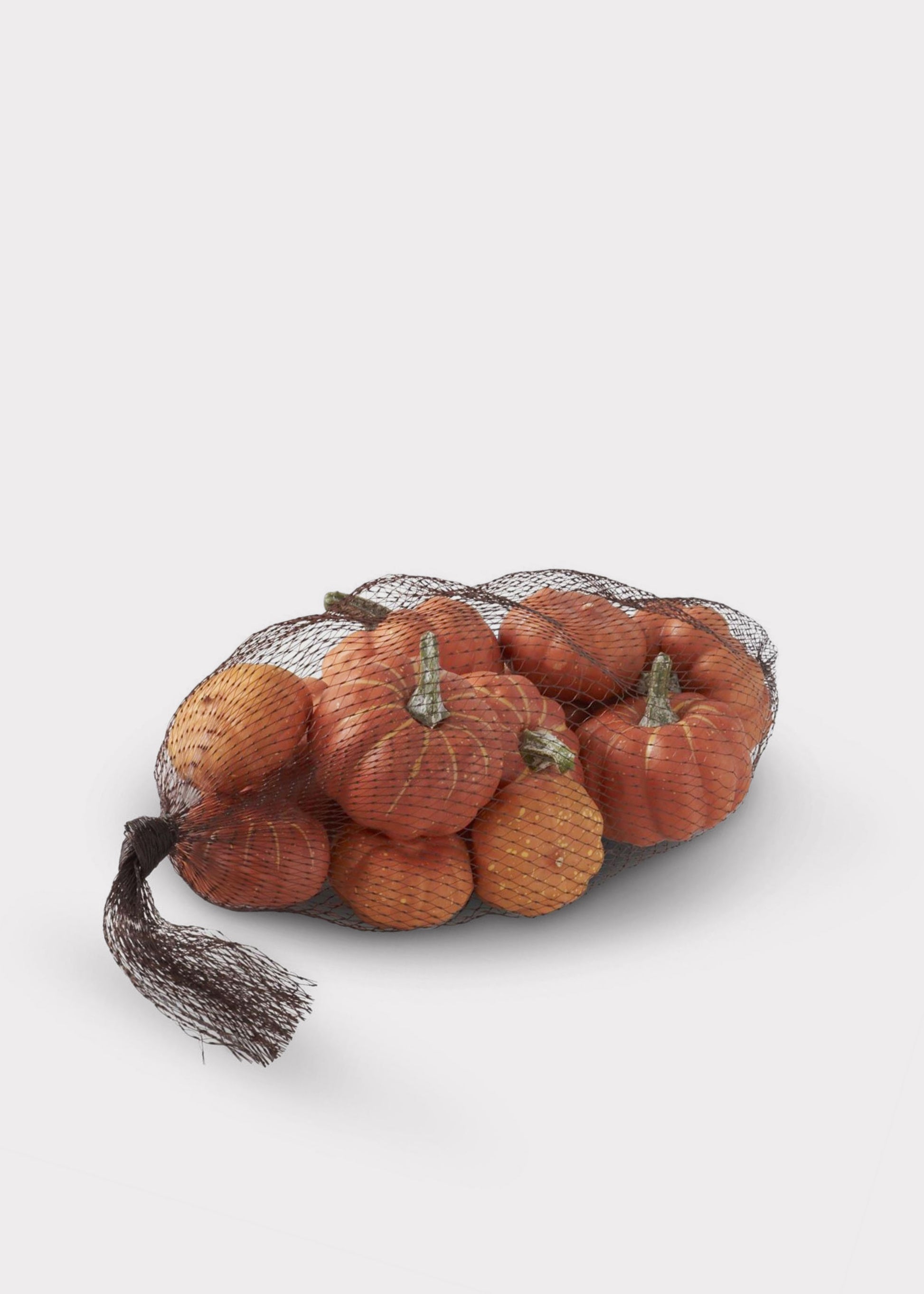 Small bag of faux pumpkins