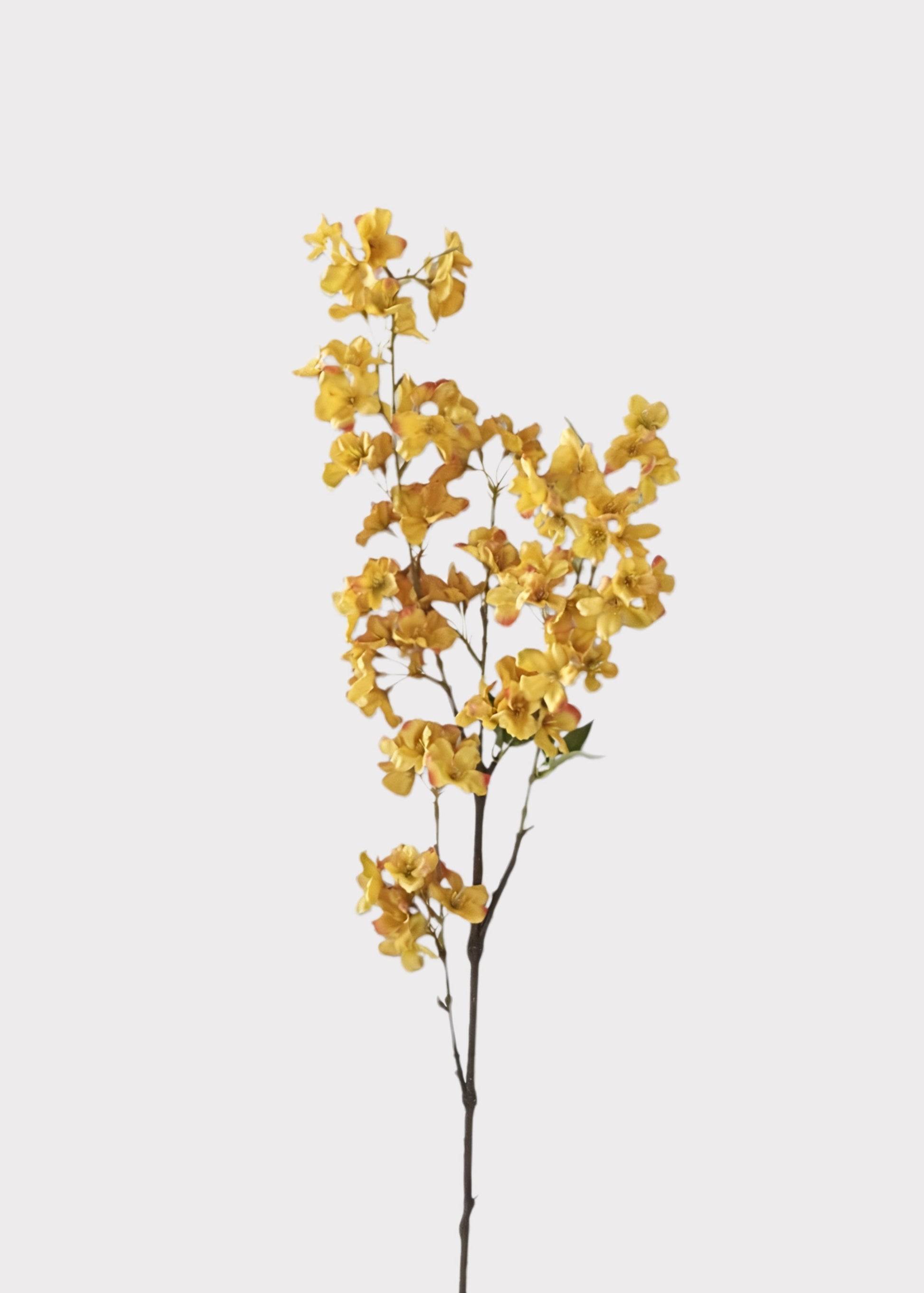 Fake Cherry Blossom Branch in Golden Yellow