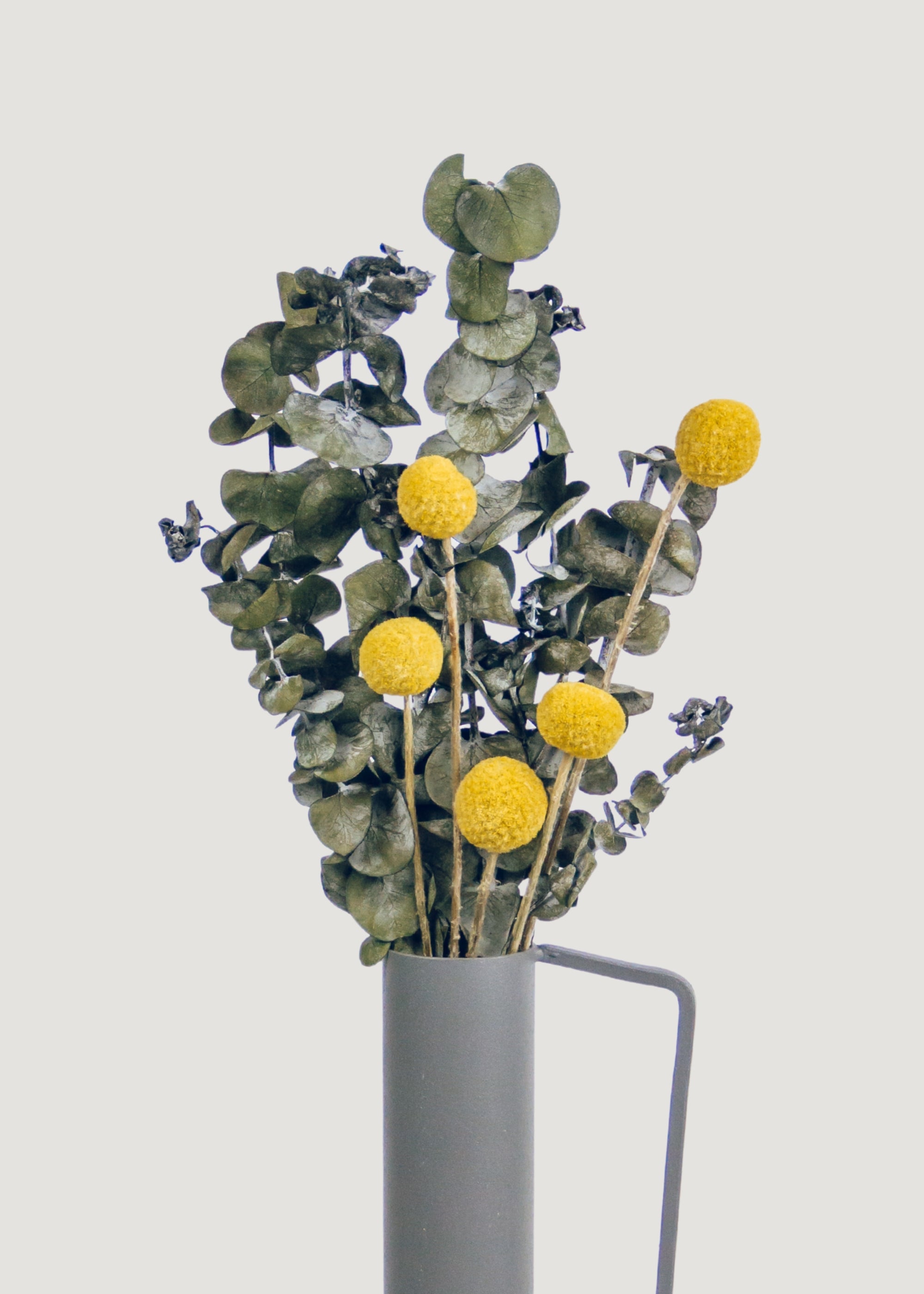 Dried Billy Buttons mixed with Preserved Eucalyptus