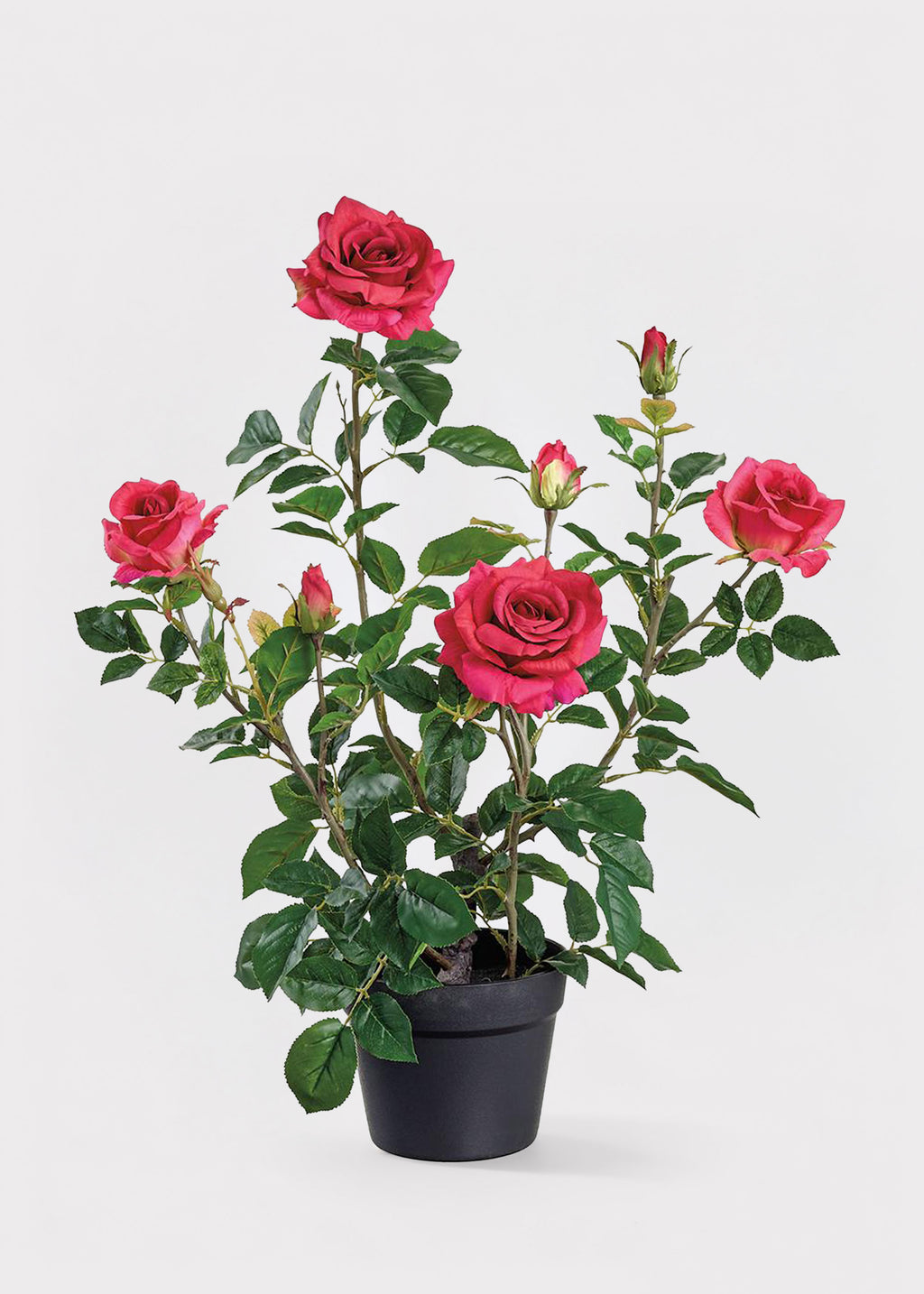 Fake Potted Flower Arrangement of Red Roses