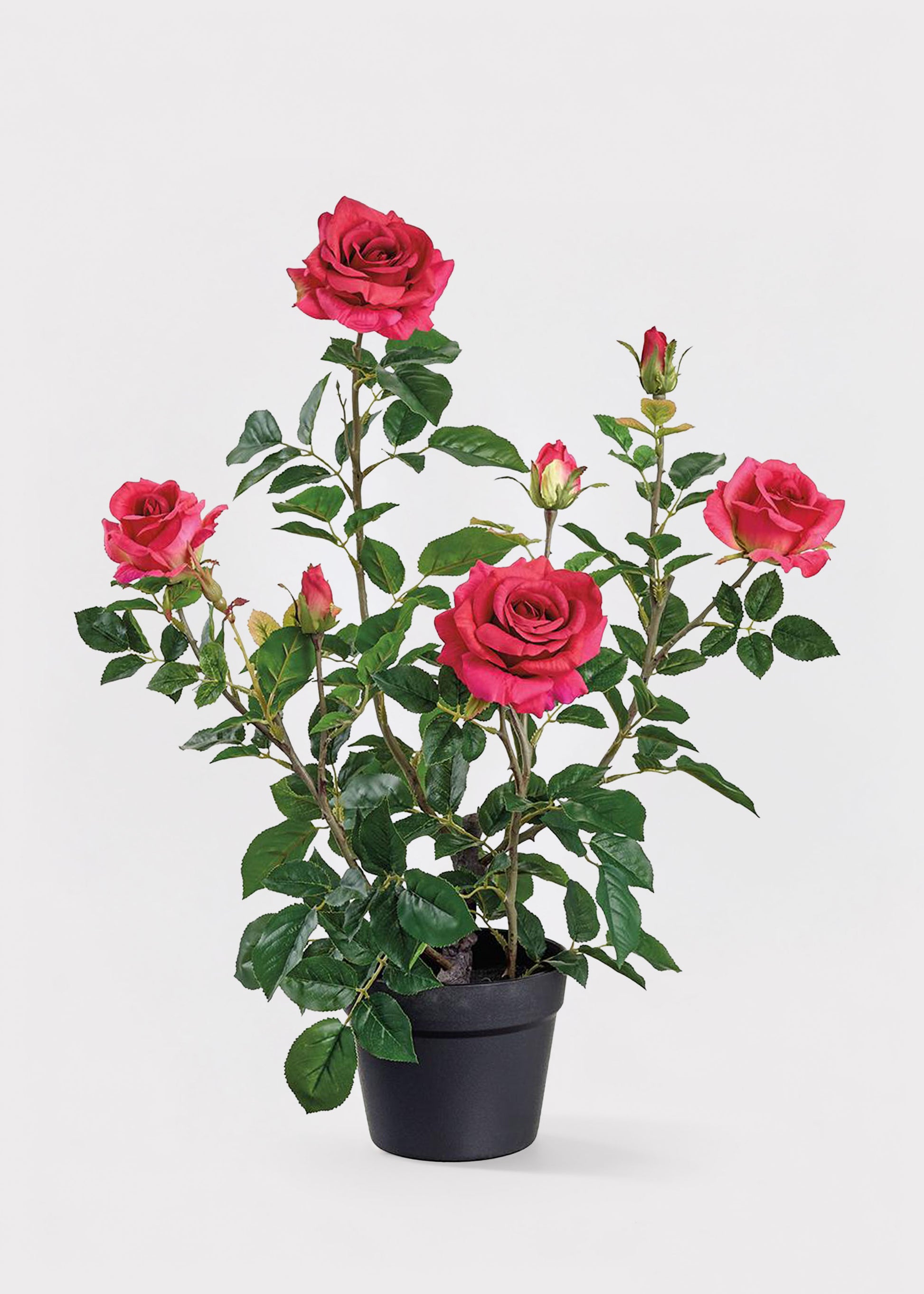 Fake Potted Flower Arrangement of Red Roses