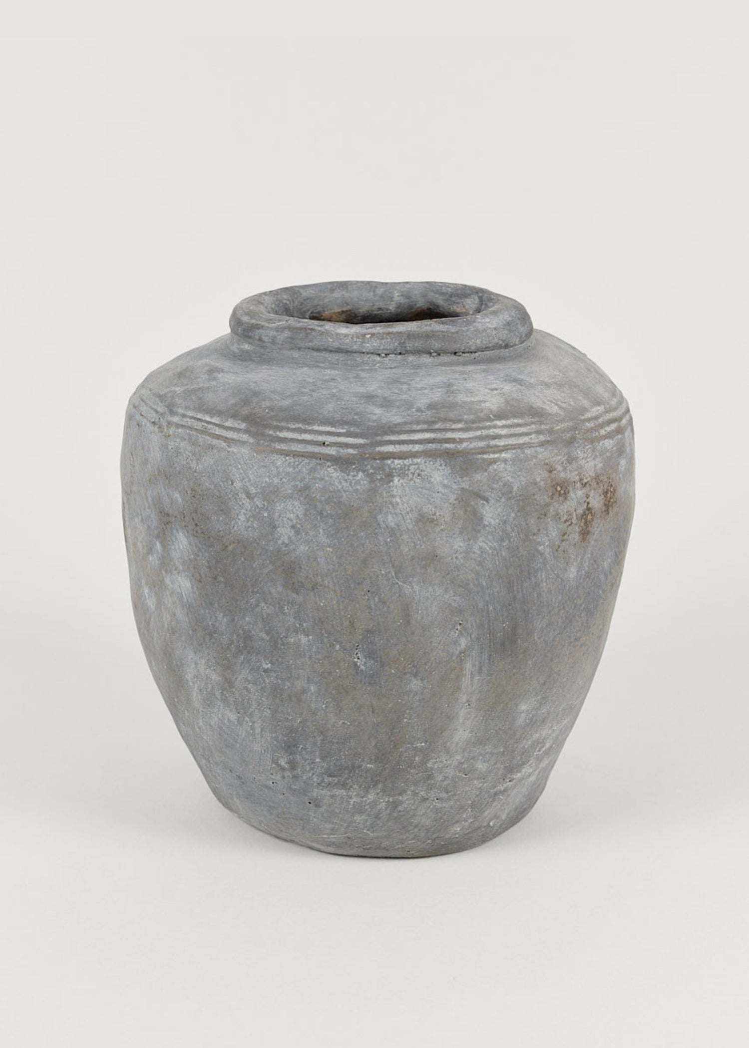 Rustic Textured Grey Concrete Vase at Afloral