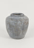 Rustic Textured Grey Concrete Vase at Afloral