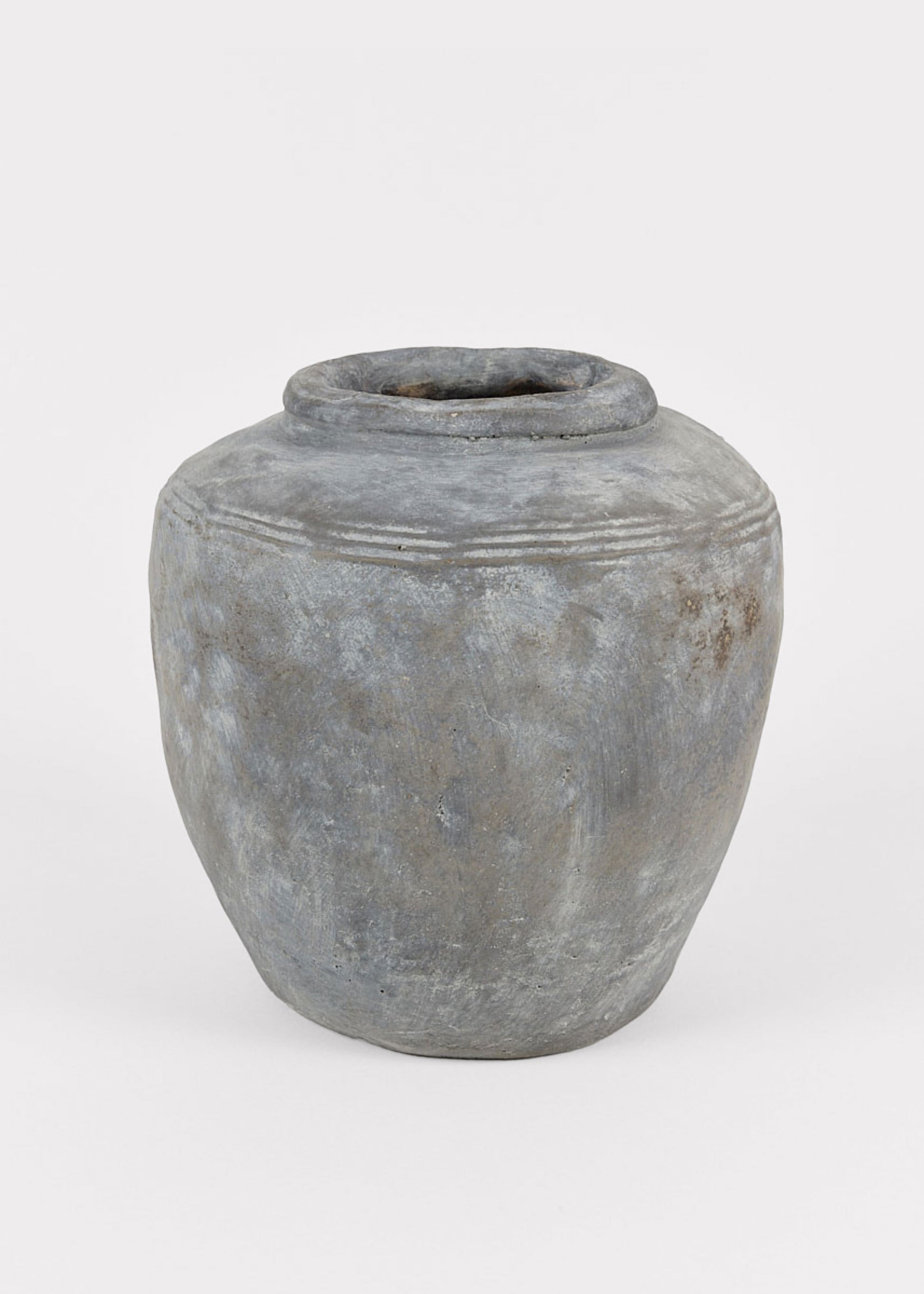 Rustic Textured Grey Concrete Vase at Afloral