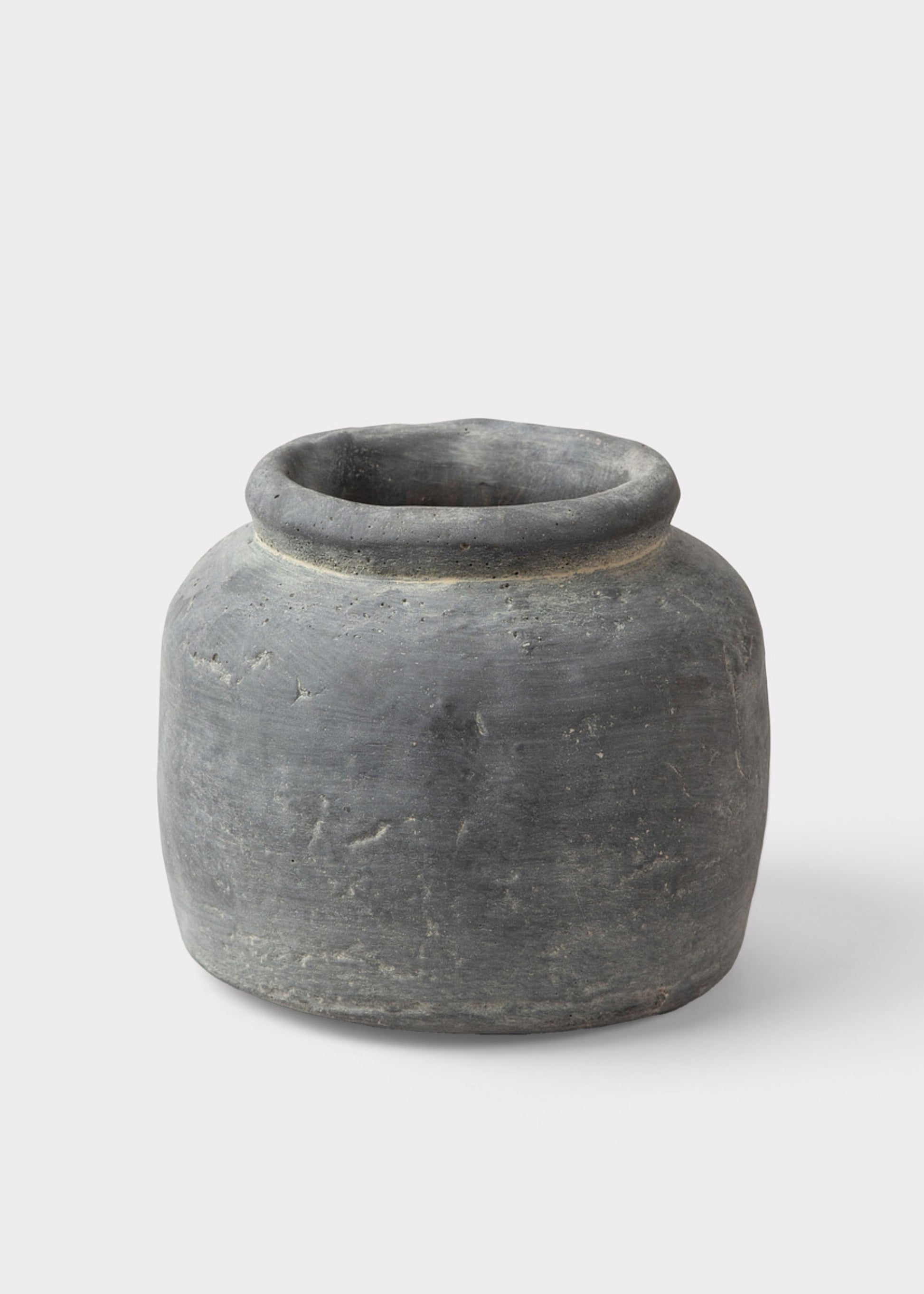 Clay Pots Distressed Clay Vase in Grey at Afloral