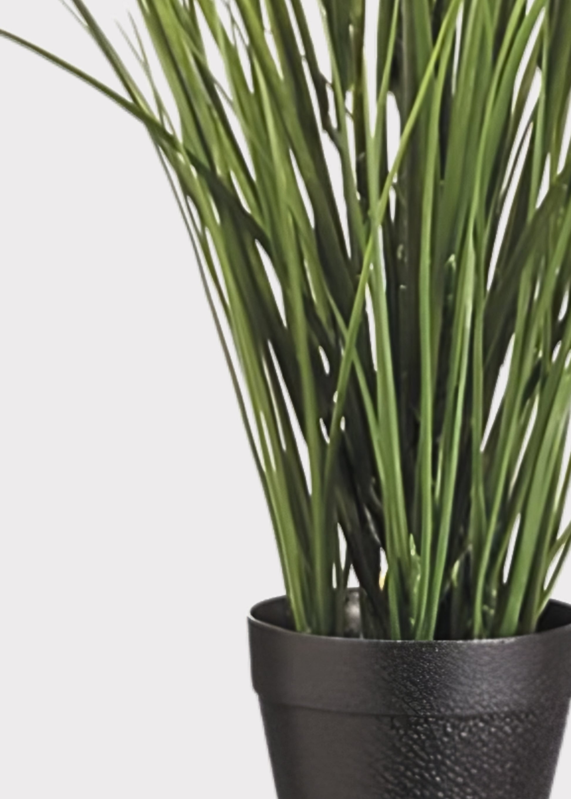 Close-up of a Fake Potted Grass UV Treated Indoor/Outdoor Plant