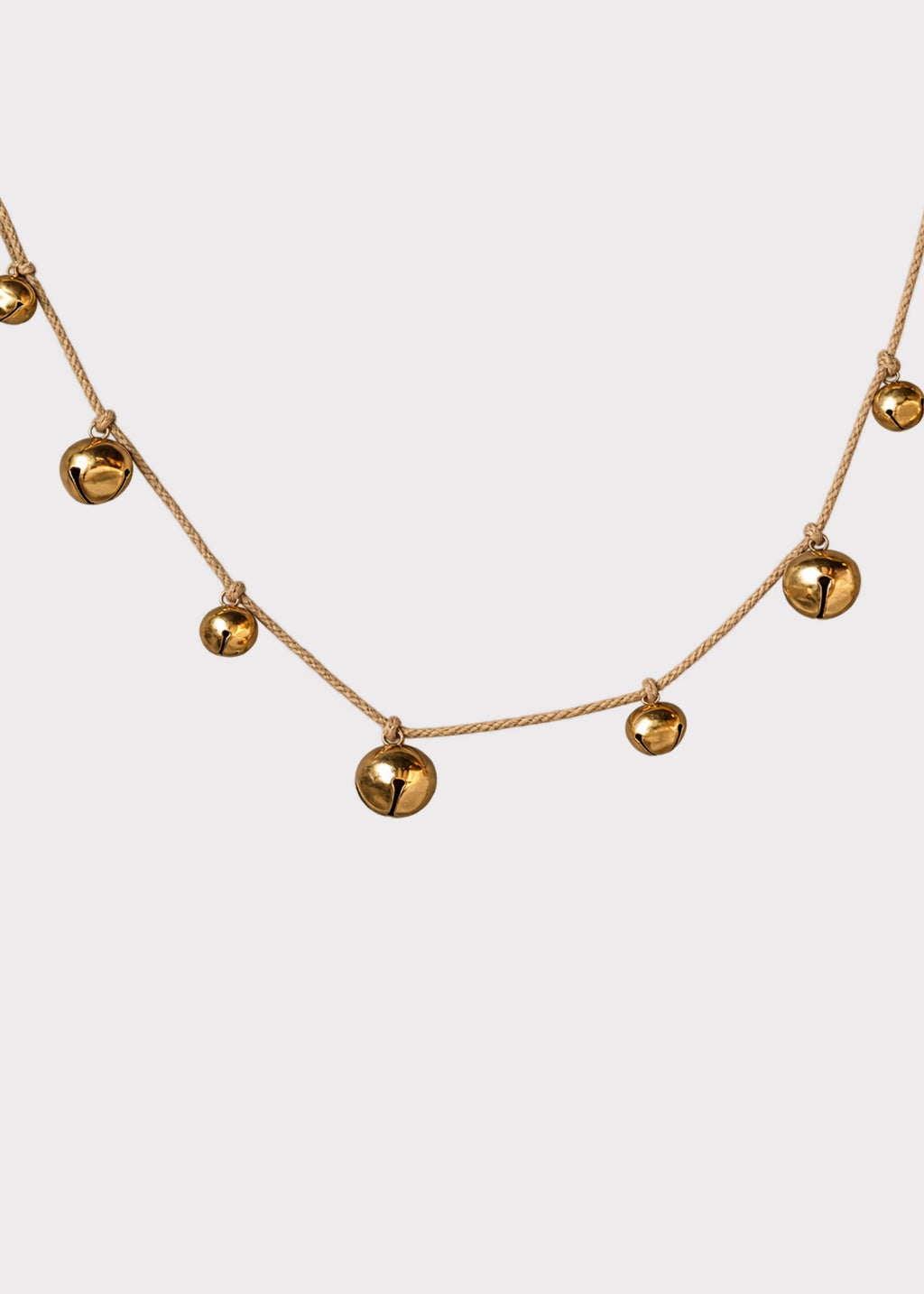 Iron Jingle Bell Christmas Garland in Bronze Gold