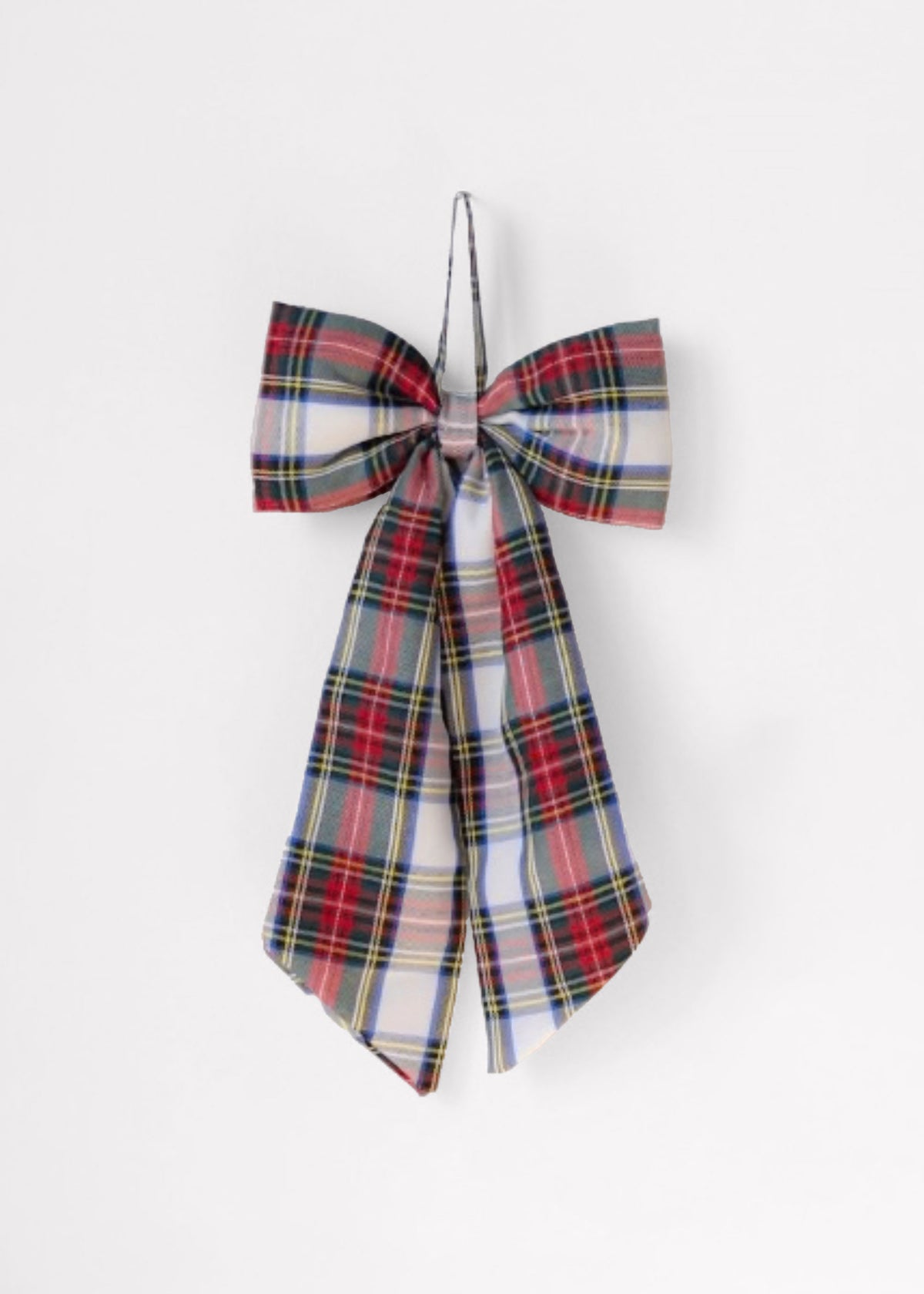 Plaid Christmas Bow Decoration with Ribbon