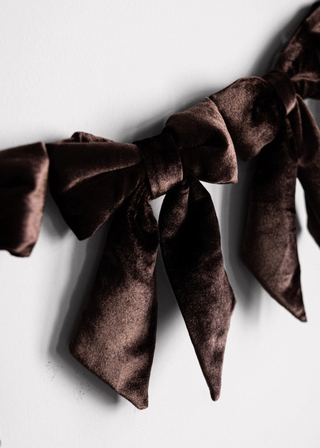 Chocolate Brown Velvet Bows