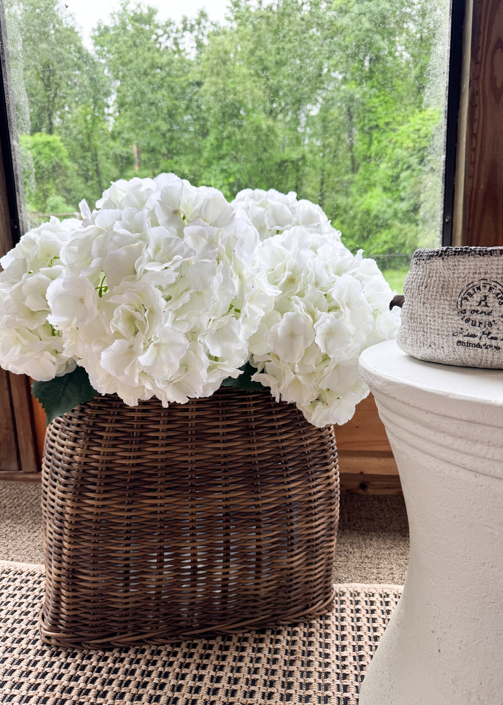 Grand White Faux Hydrangea Stems