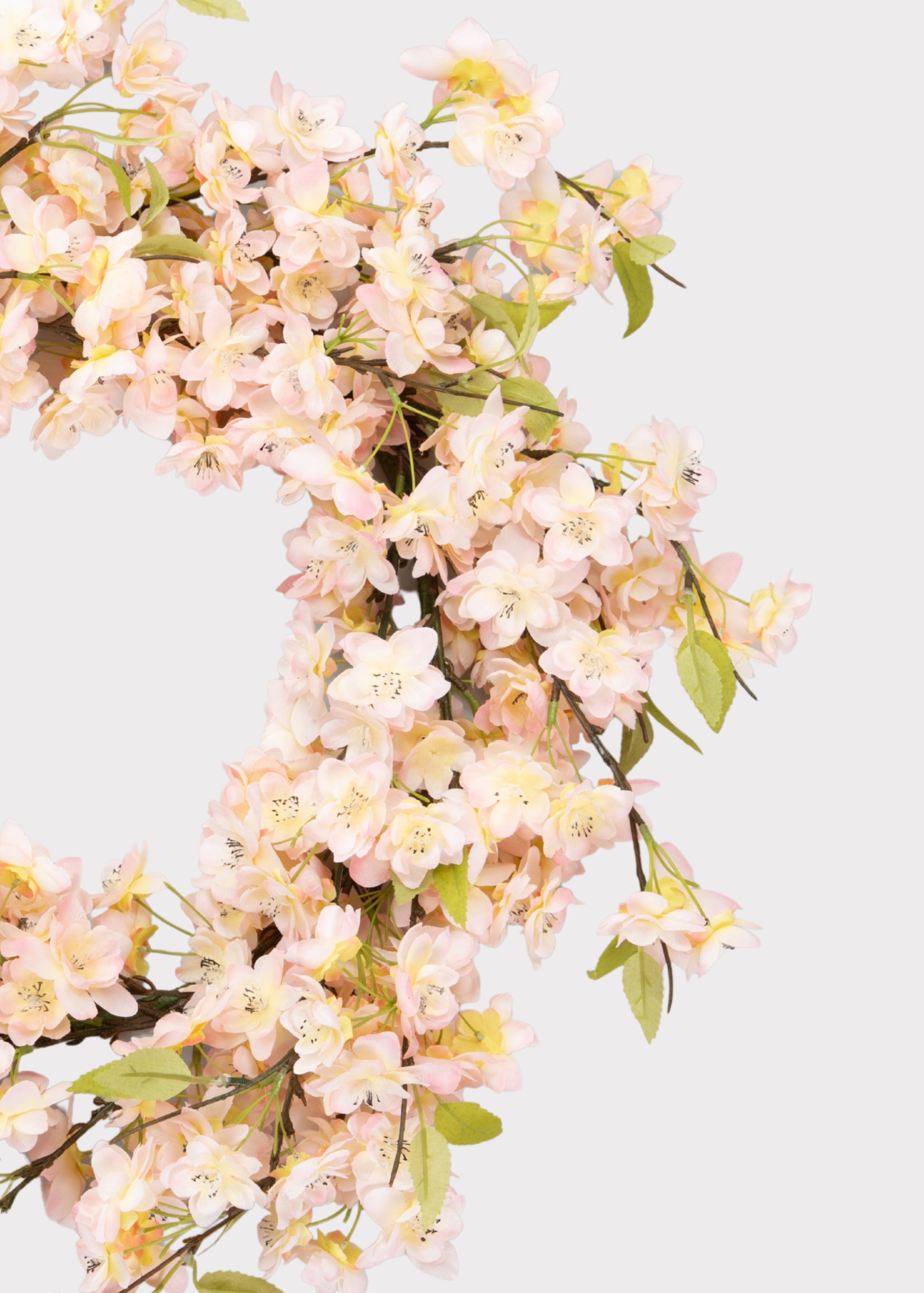 Faux Pink Cherry Blossom Wreath