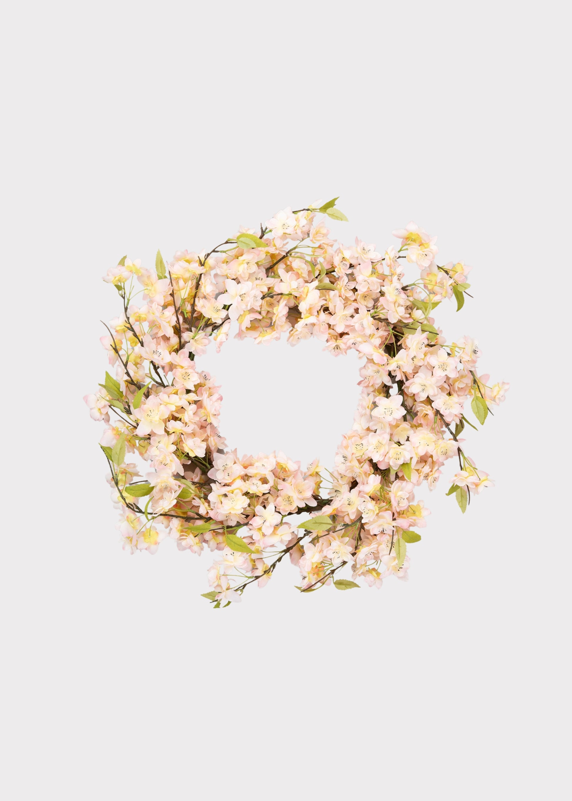  Pink Cherry Blossom Flower Wreath 