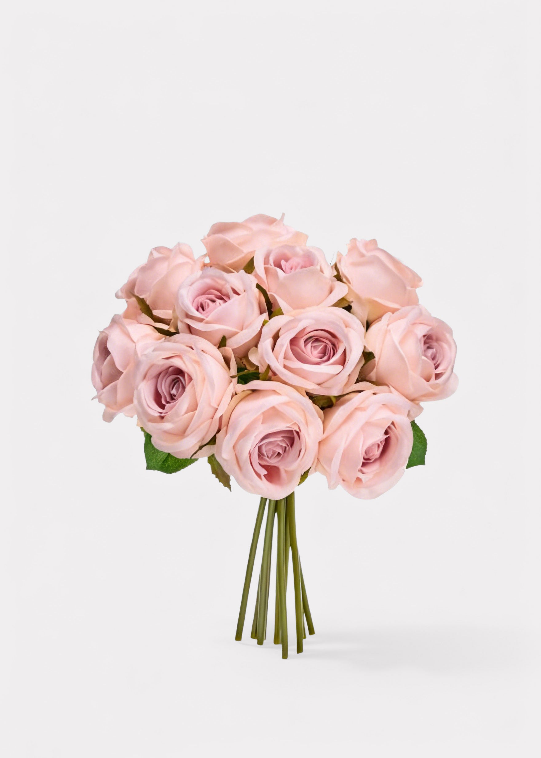 Blush Pink Fake Rose Flower Bundle