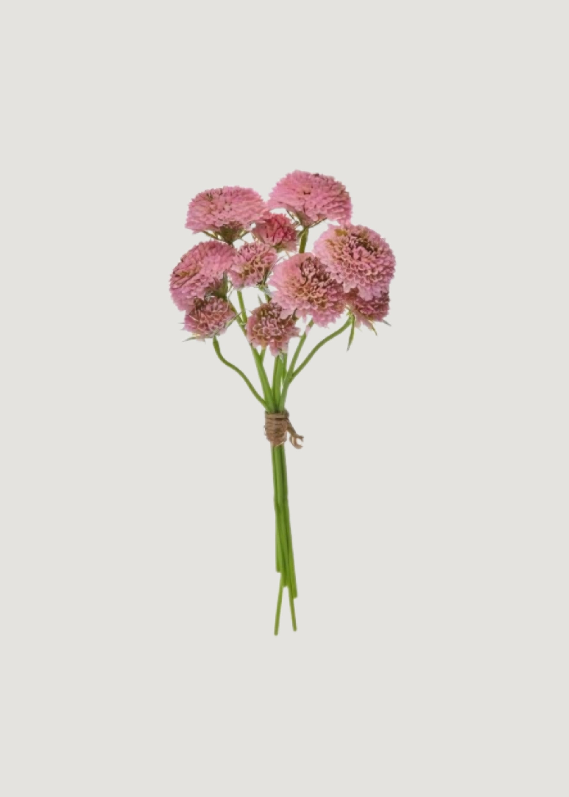 Mauve Pink Bundle of Fake Scabiosa Wildflowers 