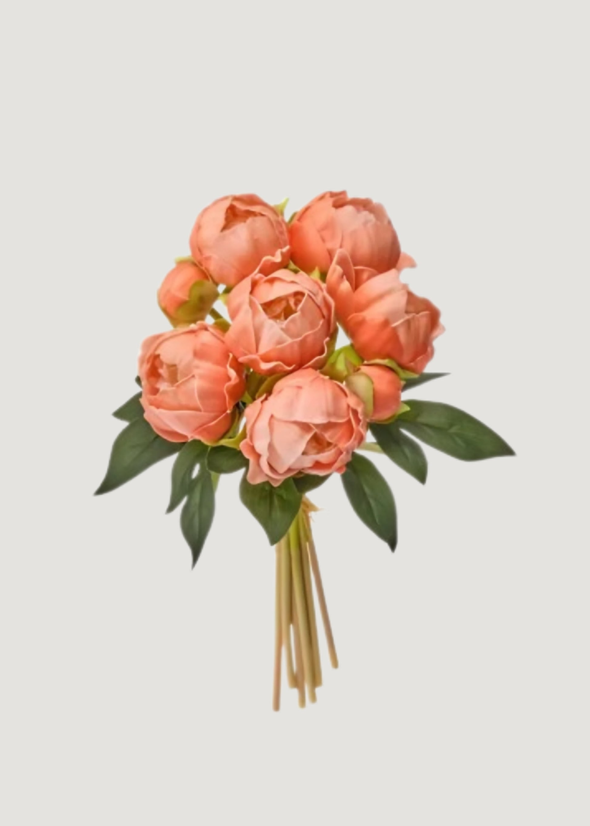 Bundle of Real Touch Peach Peonies