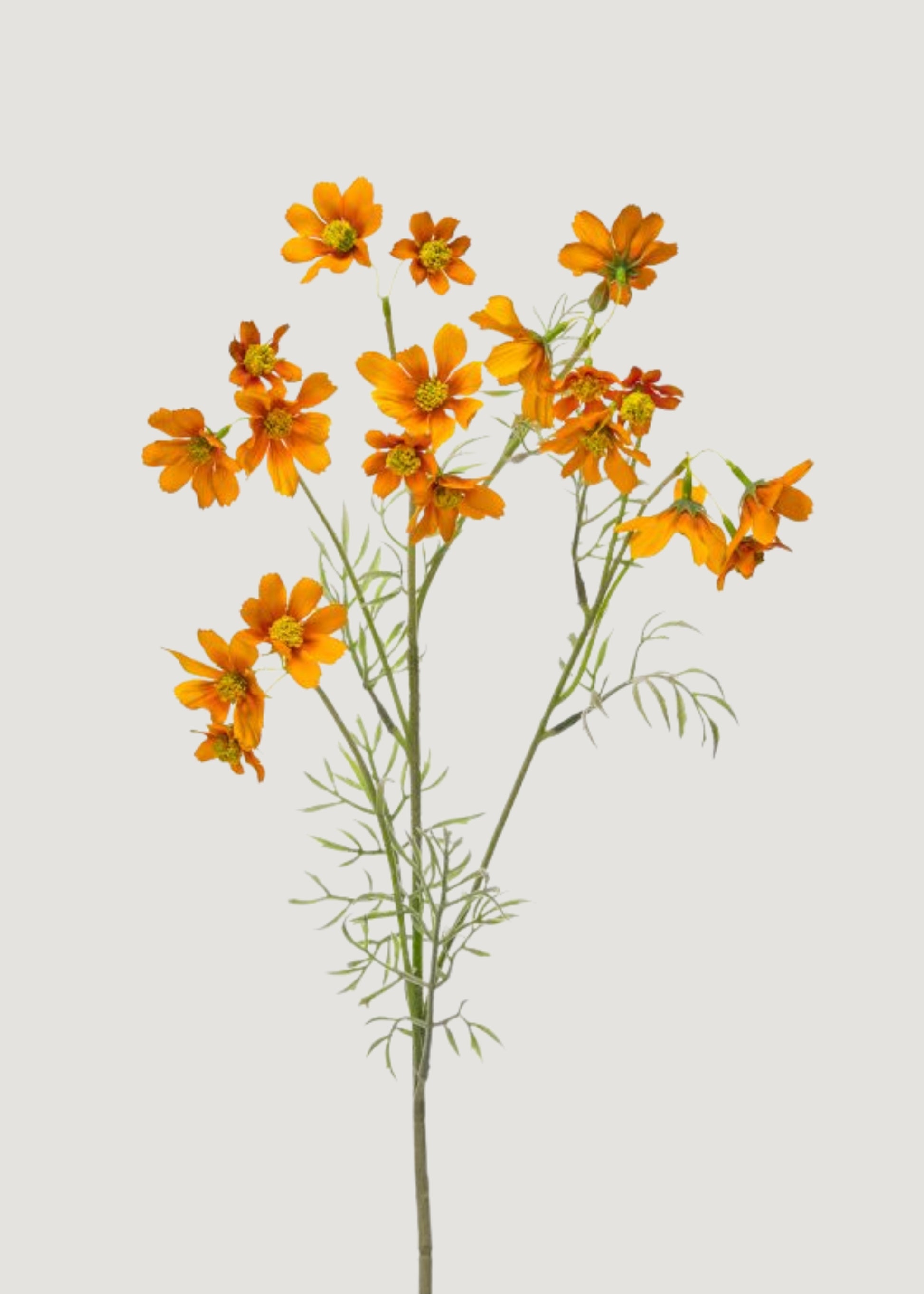 Faux Orange Meadow Flowers