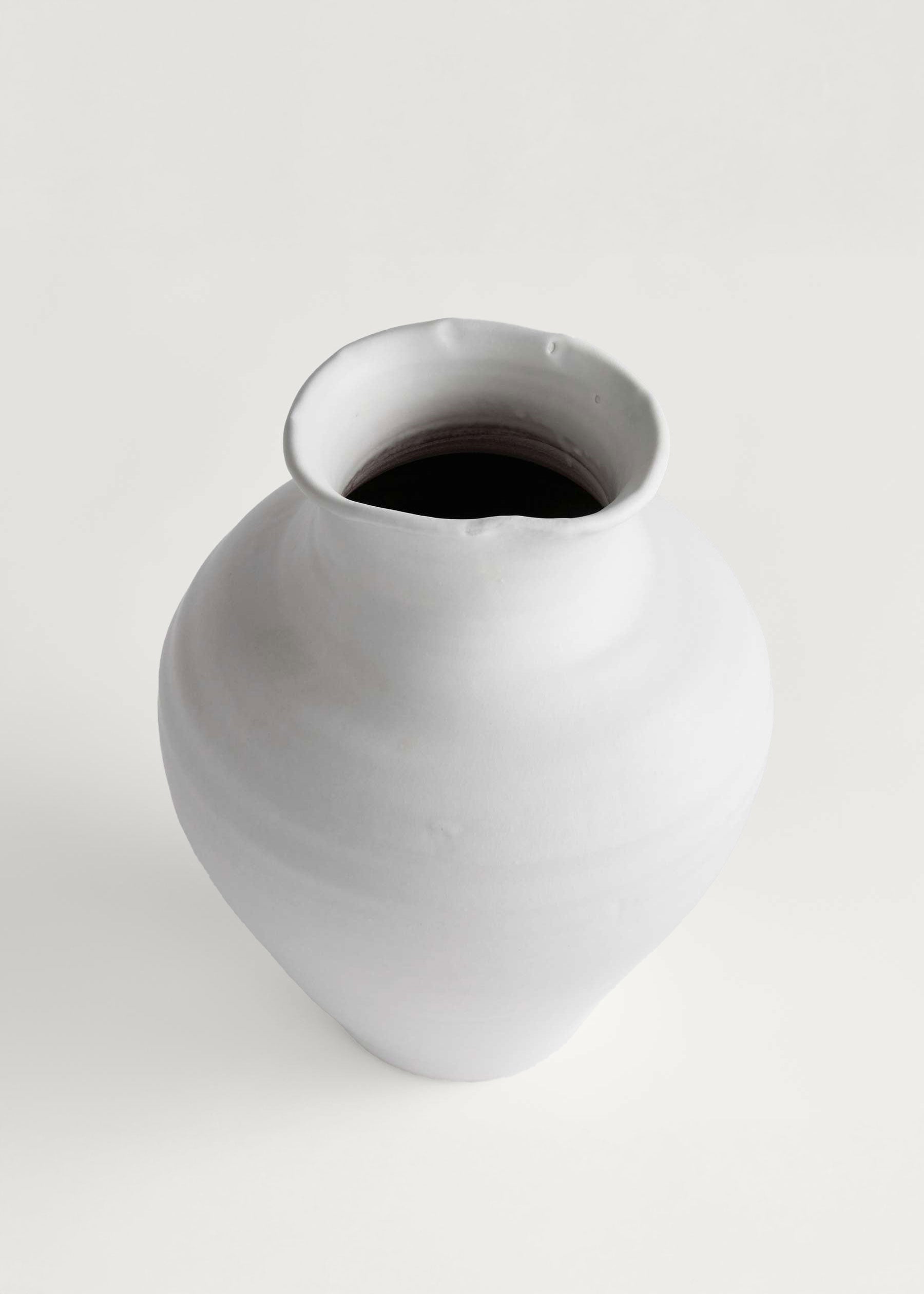 Matte White Handmade Terra Cotta Vase