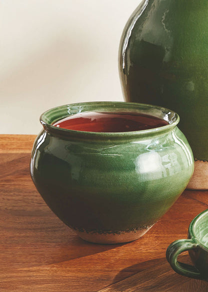Handmade Green Terra Cotta Vases